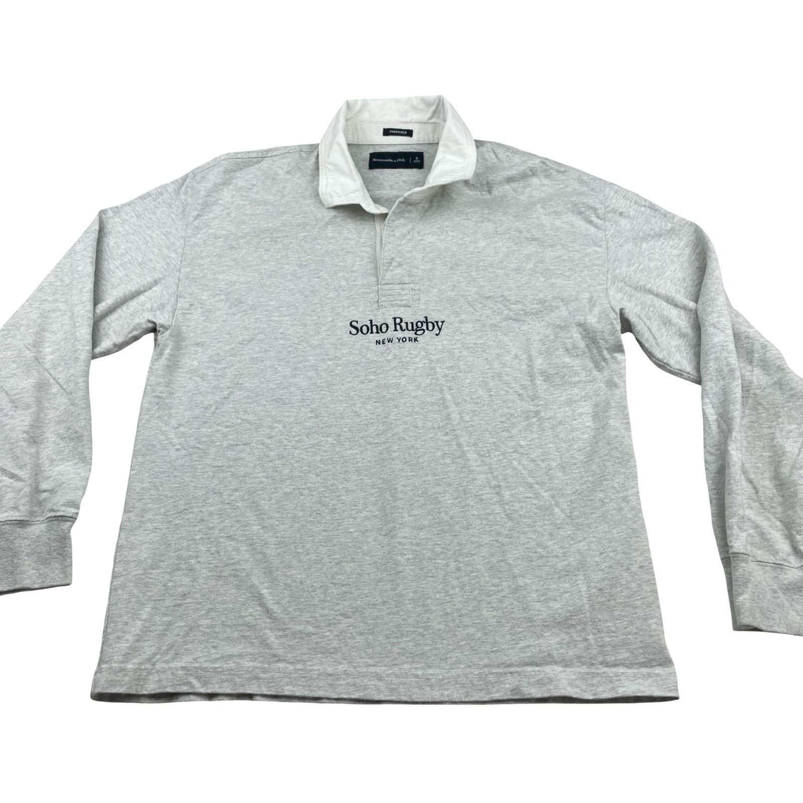 Abercrombie & Fitch Abercrombie & Fitch Men's Oversized L/S Soho Rugby Polo Shir Size US S / EU 44-46 / 1 - 2 Thumbnail