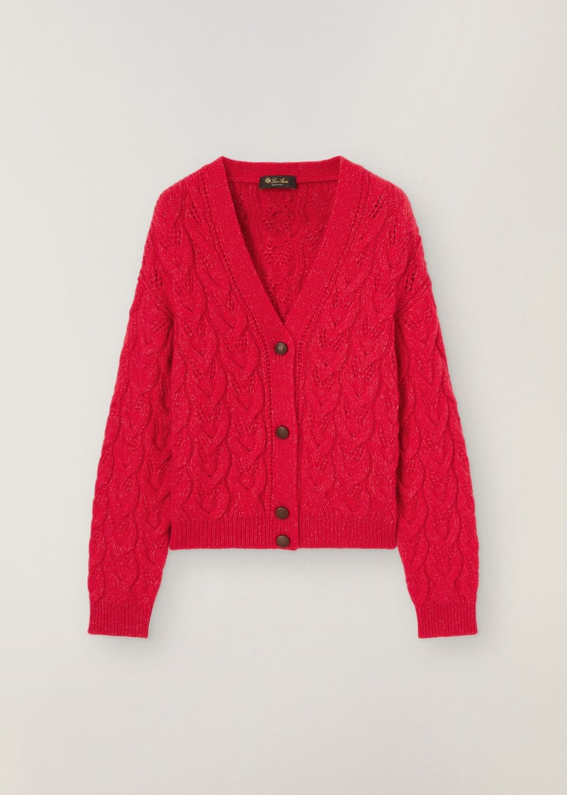 Loro Piana o1srvl11e0125 Monginevro Cardigan in Red Size S / US 4 / IT 40 - 1 Thumbnail