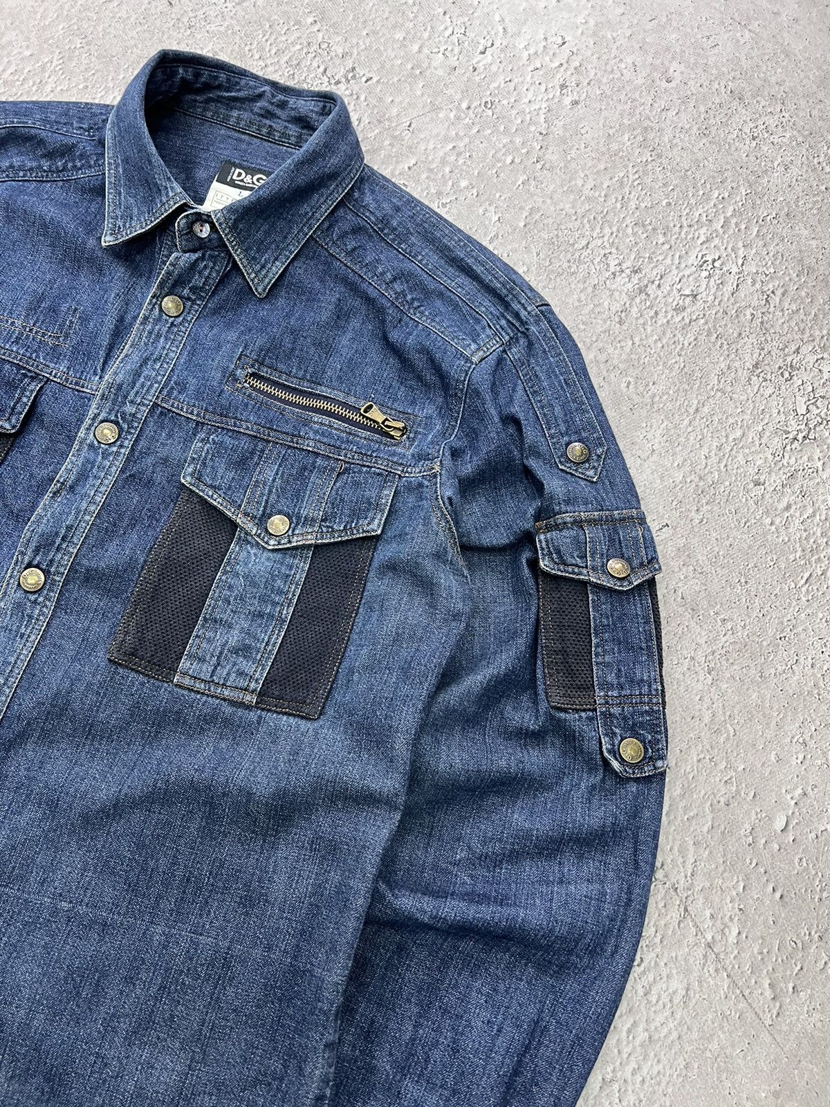 Dolce & Gabbana × Vintage Dolce & Gabbana Shirt denim with pockets Sleeve Shirt Size US L / EU 52-54 / 3 - 6 Thumbnail
