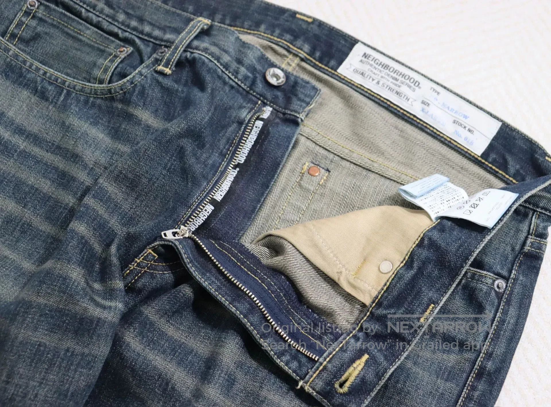 Neighborhood nbhd washed denim narrow jeans in xl. Size US 44 / EU 60 - 3 Thumbnail