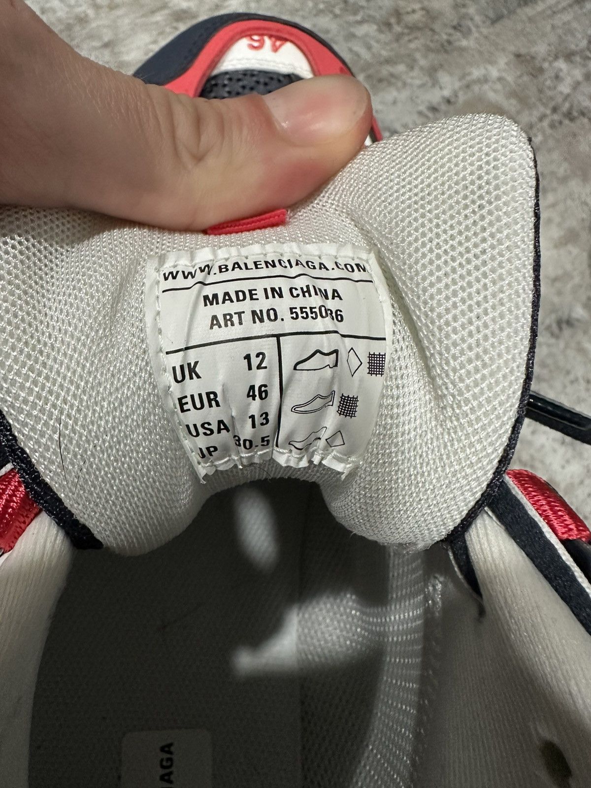 Balenciaga BALENCIAGA TRACK SNEAKER - WHITE NAVY RED Size US 13 / EU 46 - 6 Thumbnail