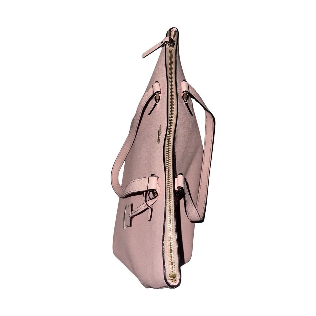 Kate Spade Schuyler Leather Tote Handbag Chalk Pink Zip Closure Charm Size ONE SIZE - 3 Thumbnail