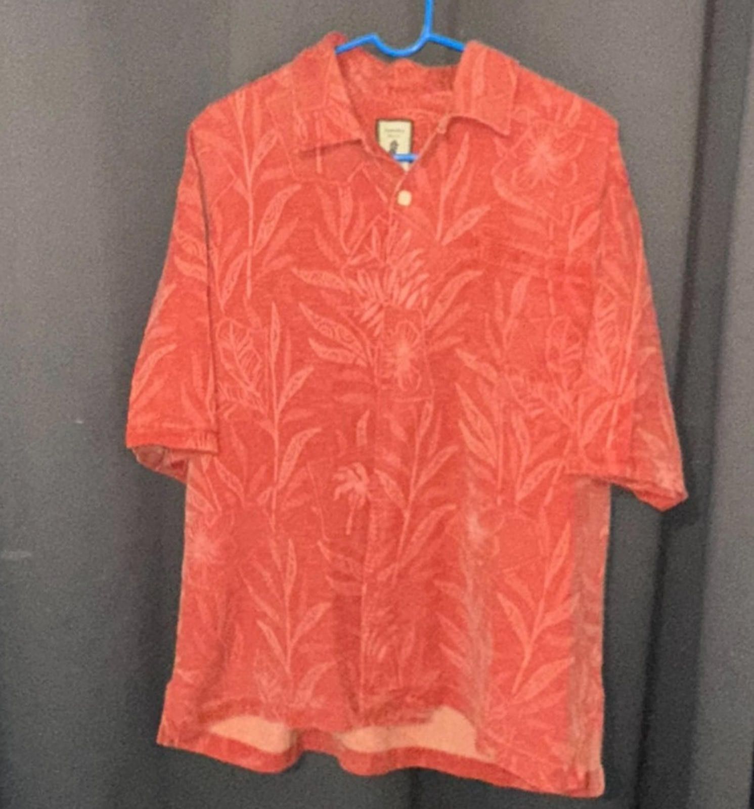 Designer Jamaica Jaxx (Red Floral Print, Authentic Island Style) LG Size 42R - 2 Thumbnail