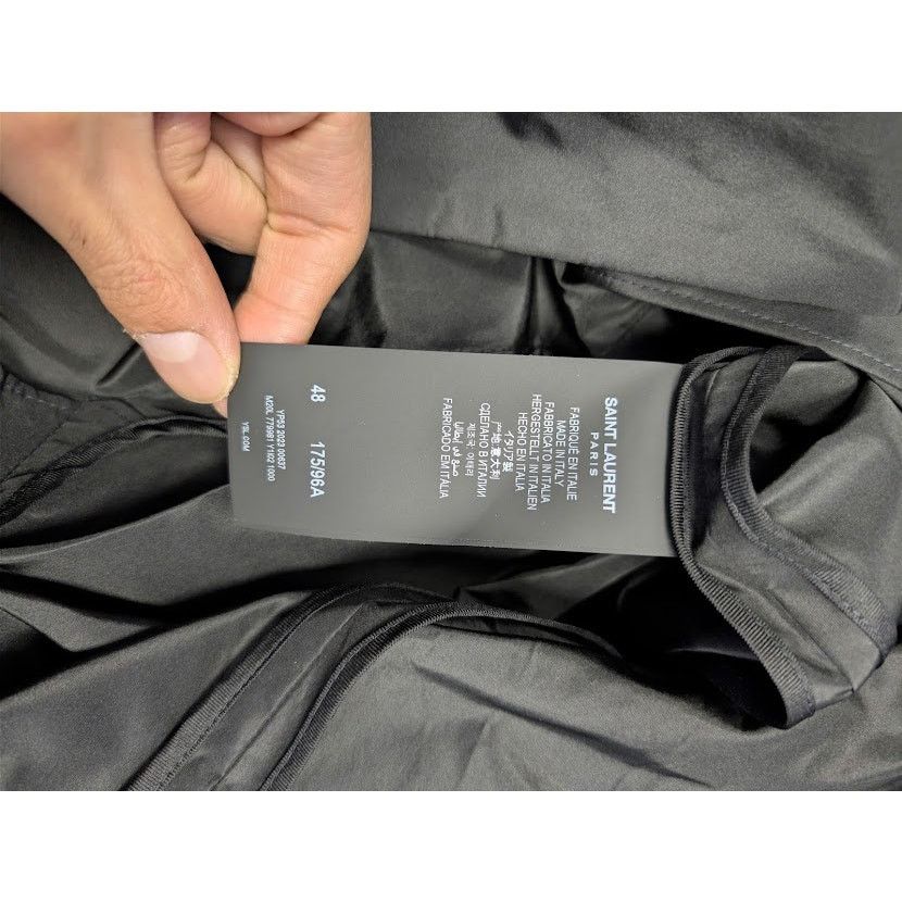 Saint Laurent Paris o1rshd1 Double-Breasted 6-Button Taffeta Coat in Black Size US M / EU 48-50 / 2 - 17 Thumbnail