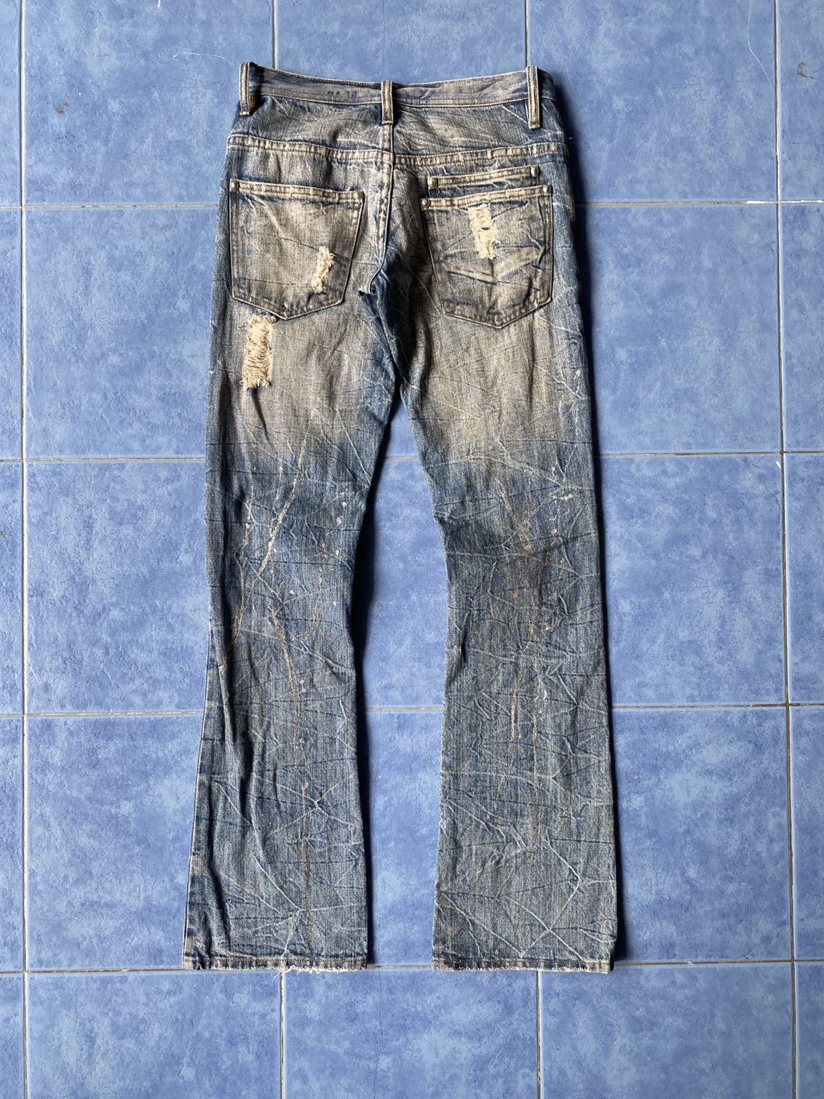 If Six Was Nine Midas Glitter Paint Splatter Flared Denim Size US 30 / EU 46 - 2 Thumbnail