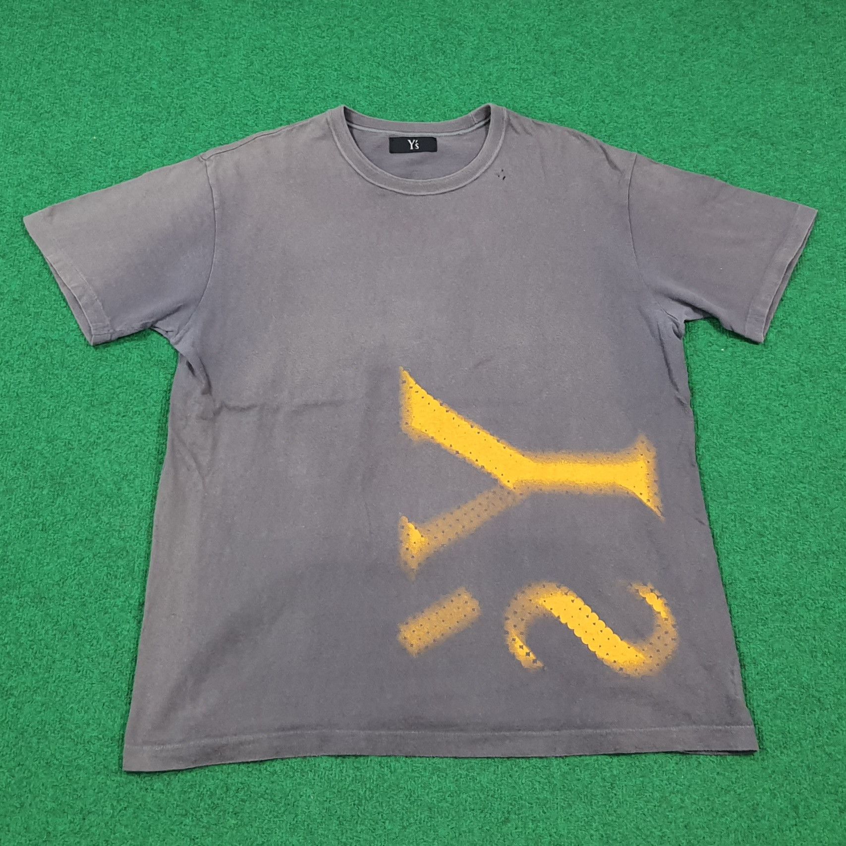 Vintage Y's by Yohji Yamamoto Faded Yello Monogram Tee E1A16