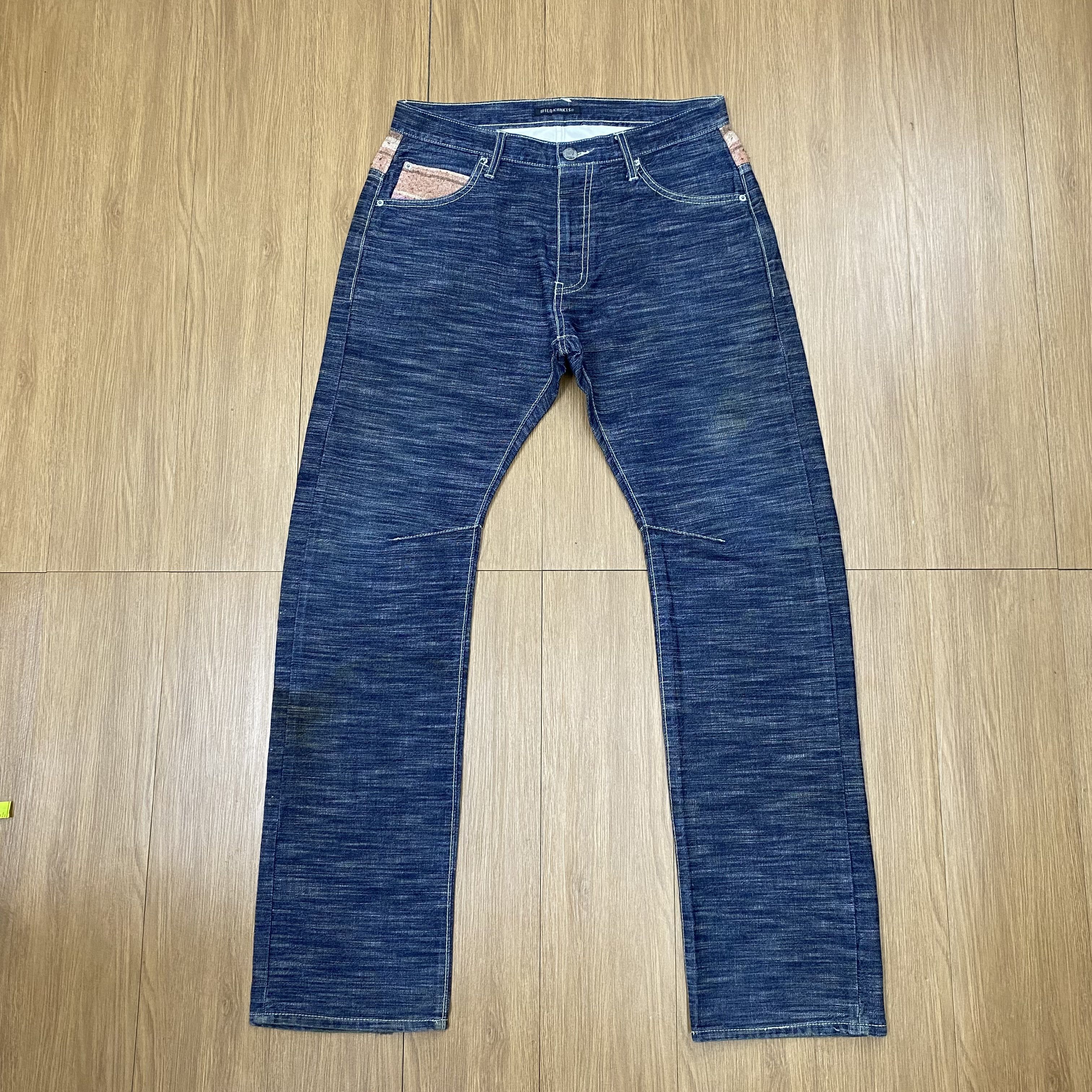 Japanese Brand × Vintage Vintage Wildkhakis Jeans Patchwork Denim CD144 Size US 34 / EU 50 - 2 Thumbnail