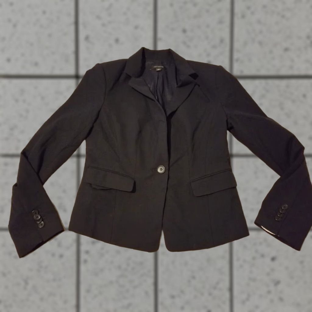 Ann Taylor Womens Ann Taylor Jacket Blazer 6 Black Size M / US 6-8 / IT 42-44 - 1 Thumbnail