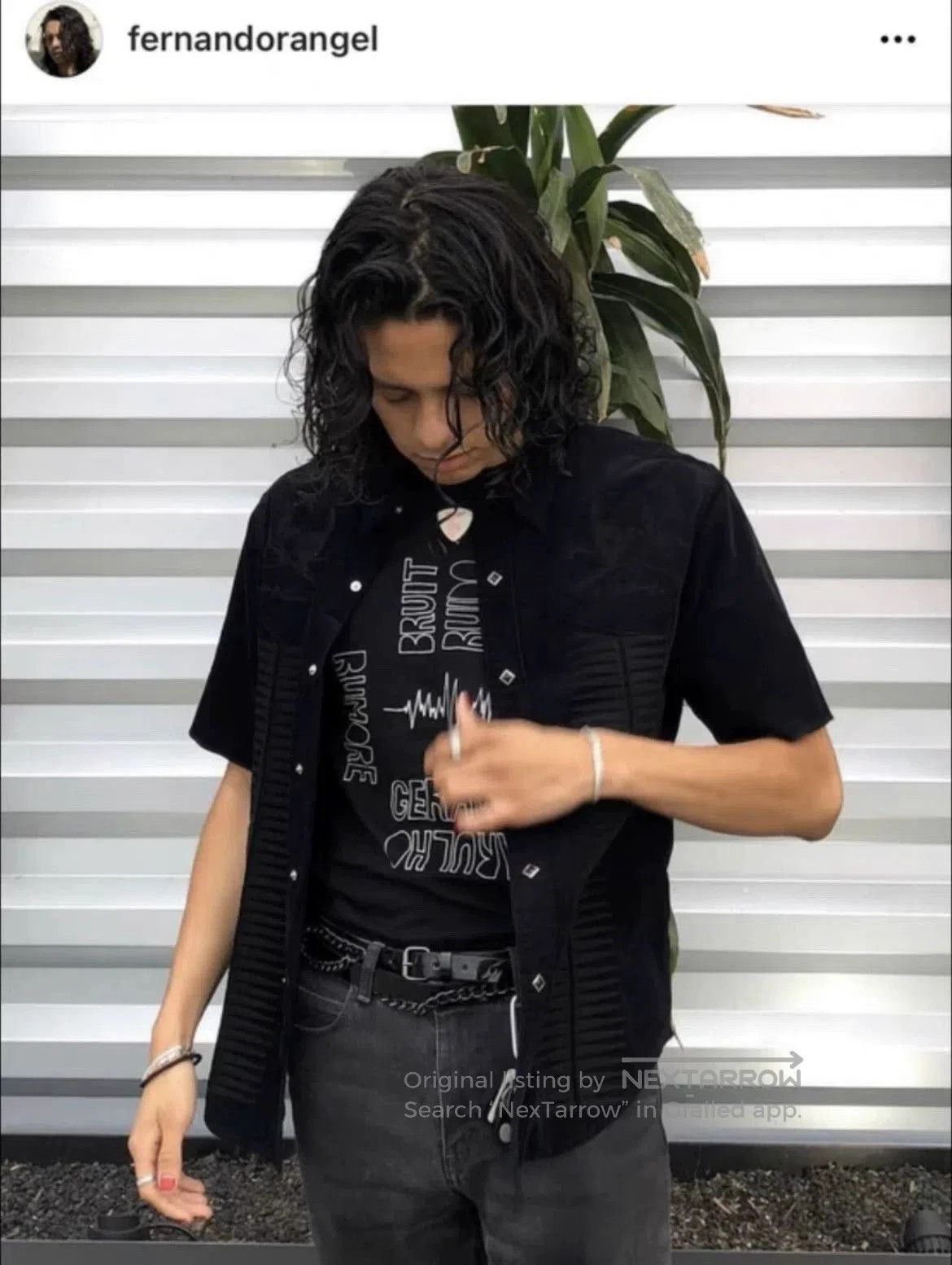 Undercover black short sleeve shirt with embroidery. Size US L / EU 52-54 / 3 - 4 Thumbnail