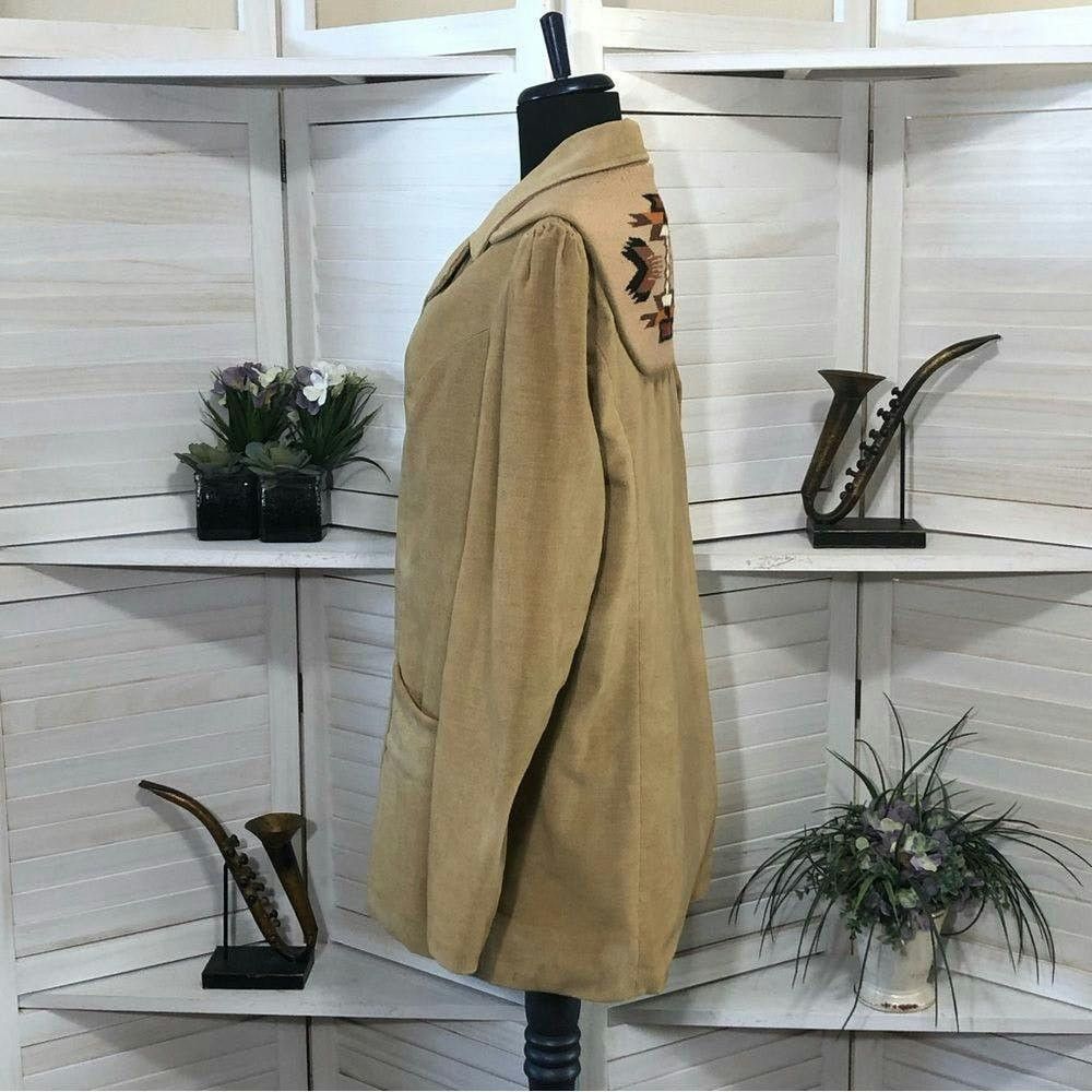Vintage Vintage 70s tan beige soft corduroy western art coat sz L Size L / US 10 / IT 46 - 4 Thumbnail