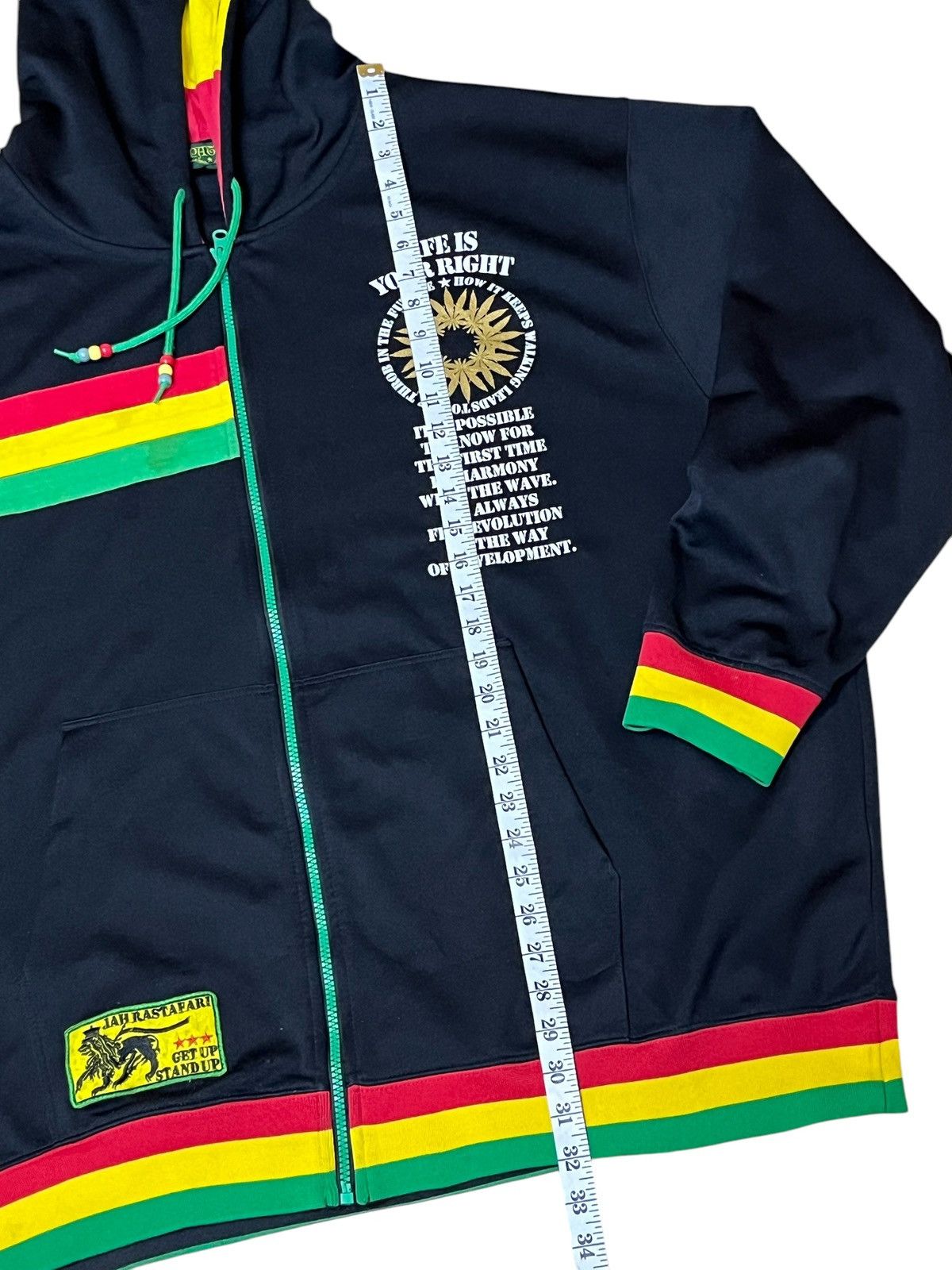 Japanese Brand HIP HOP🔥ZAPAGEAR JAH RASTAFARI TRACKTOP ZIPPER HOODIES Size US XXL / EU 58 / 5 - 13 Thumbnail