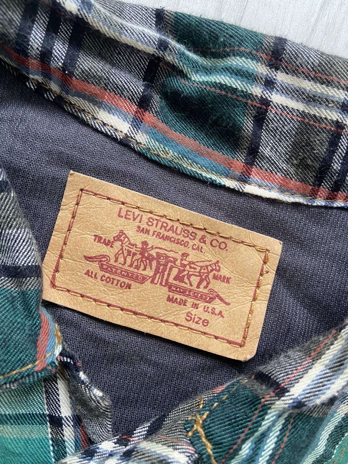 Levi's × Levi's Made & Crafted Vintage Levis Rebuild Patchwork Plaid Trucker Jacket Size US M / EU 48-50 / 2 - 5 Thumbnail