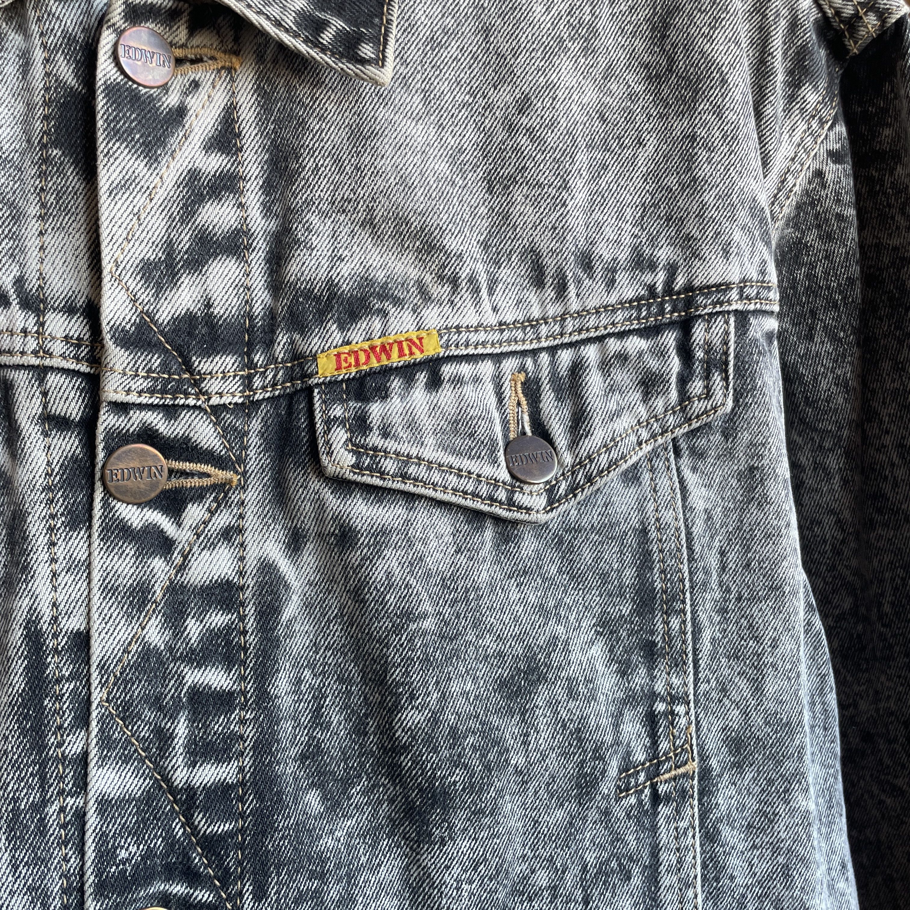 Edwin Edwin Bowie Rebel Rebel Made in Japan Vintage Denim Jacket Size US S / EU 44-46 / 1 - 6 Thumbnail