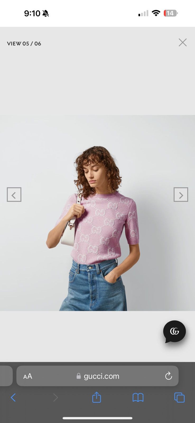Gucci Gucci Pink GG Knit Wool Top Size L / US 10 / IT 46 - 3 Thumbnail