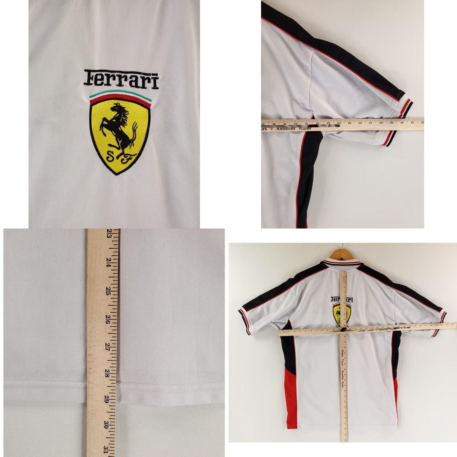 Ferrari VINTAGE Ferrari Polo Shirt VTG Marlboro Vodafone White Short Sleeve Mens L Size US L / EU 52-54 / 3 - 8 Thumbnail