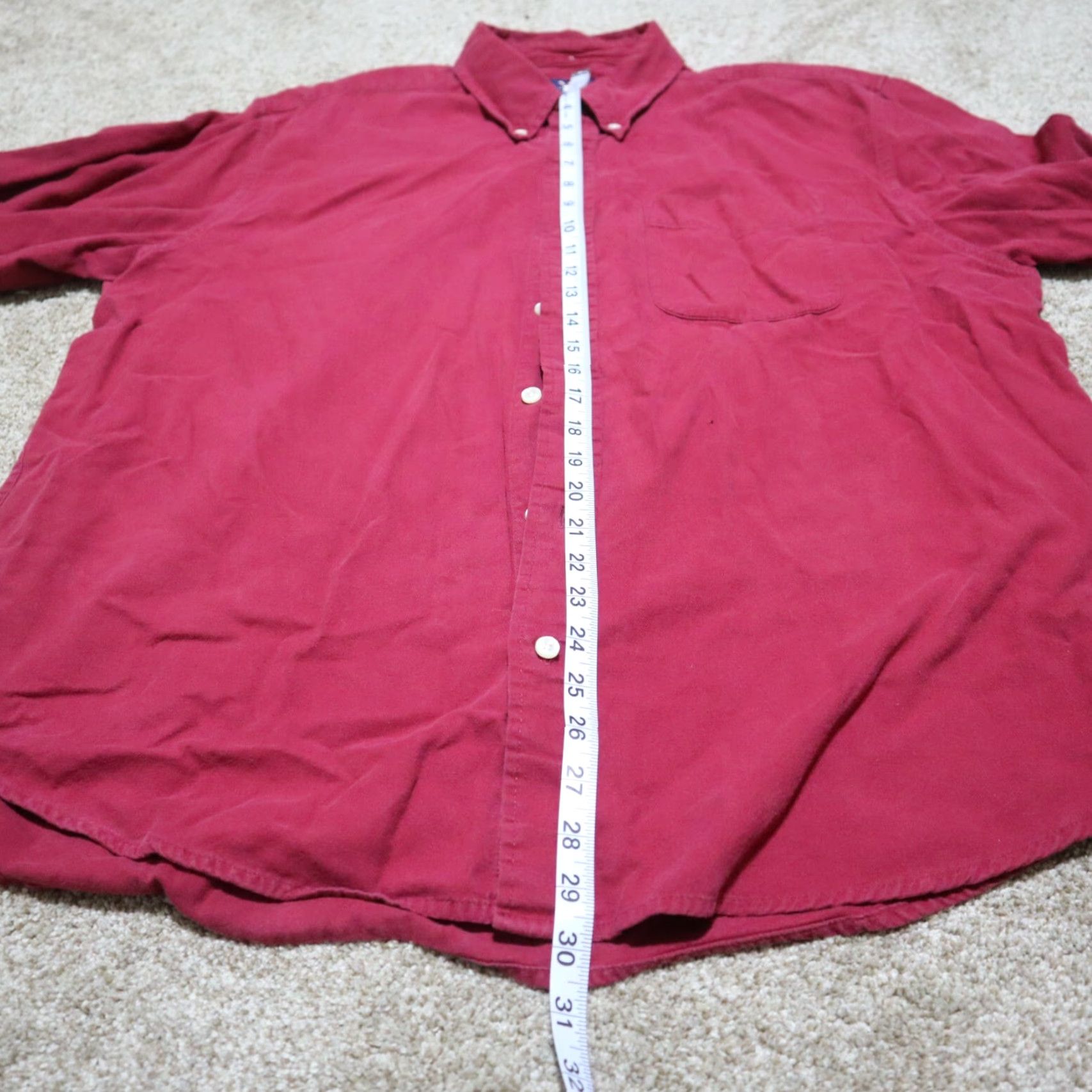 Vintage Ivy Crew Shirt Long Sleeve Red Button Front Mens XL 100% Cotton Sized Adult XL Red Shirt Mens Ivy Crew Button-Up Long Sleeve Cotton" Size US XL / EU 56 / 4 - 7 Thumbnail