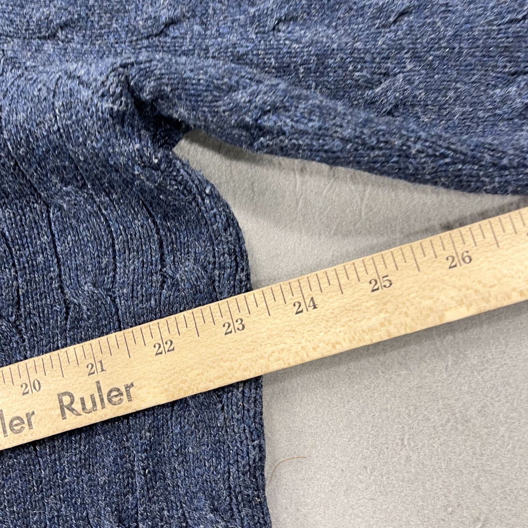 Polo Ralph Lauren VINTAGE Polo Ralph Lauren Sweater Mens L Blue Cable-Knit Crewneck 100% Silk Jumper Size US L / EU 52-54 / 3 - 7 Thumbnail