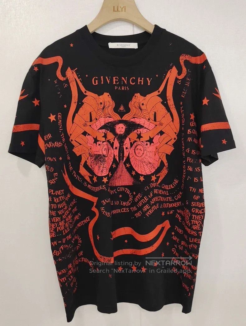 Givenchy Givenchy Gemini Constellation Printed Black Short Sleeve T Size US XS / EU 42 / 0 - 1 Thumbnail