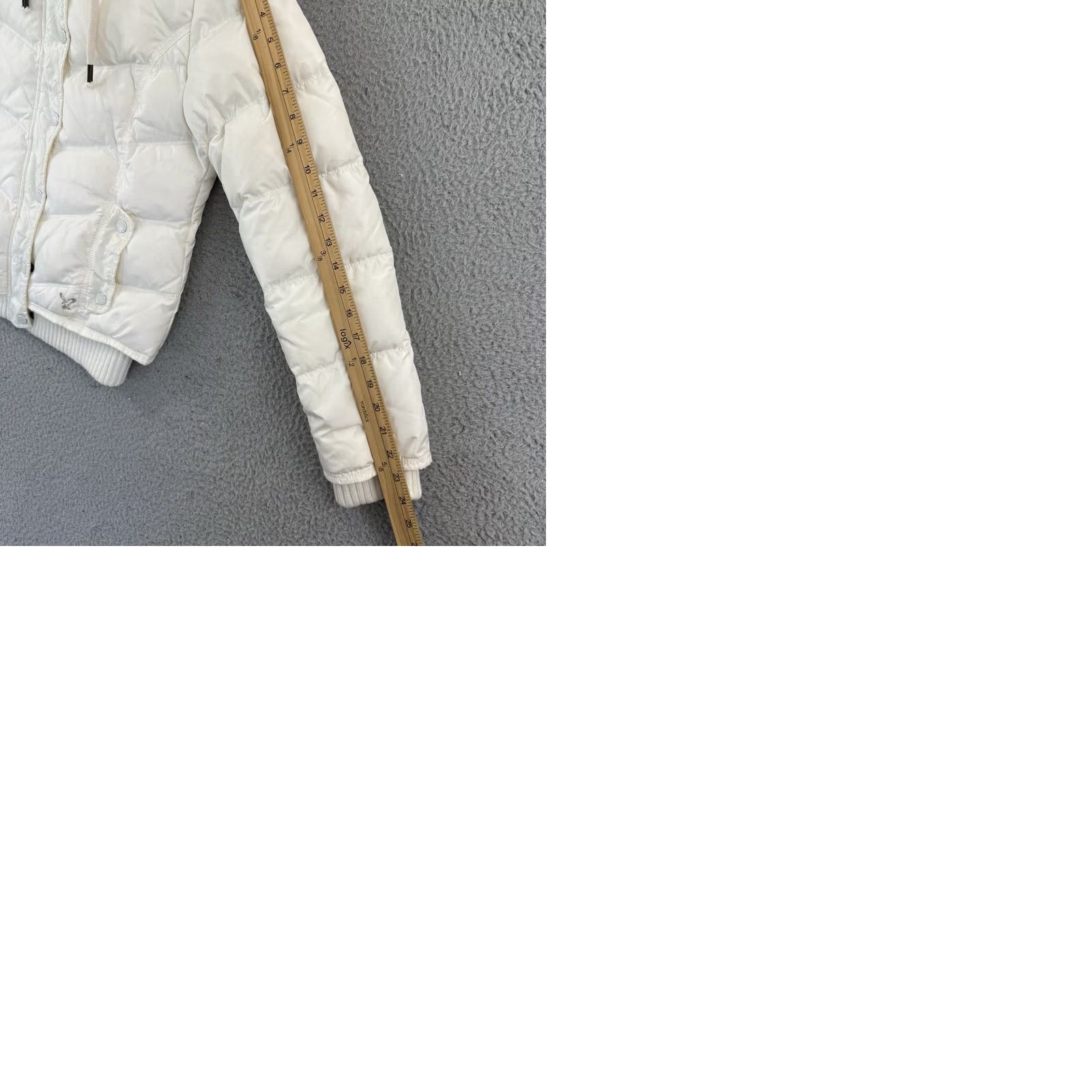 American Eagle Outfitters VINTAGE American Eagle Outfitters Jacket Womens M White Faux Fur Zip Bomber Hooded Size M / US 6-8 / IT 42-44 - 9 Thumbnail