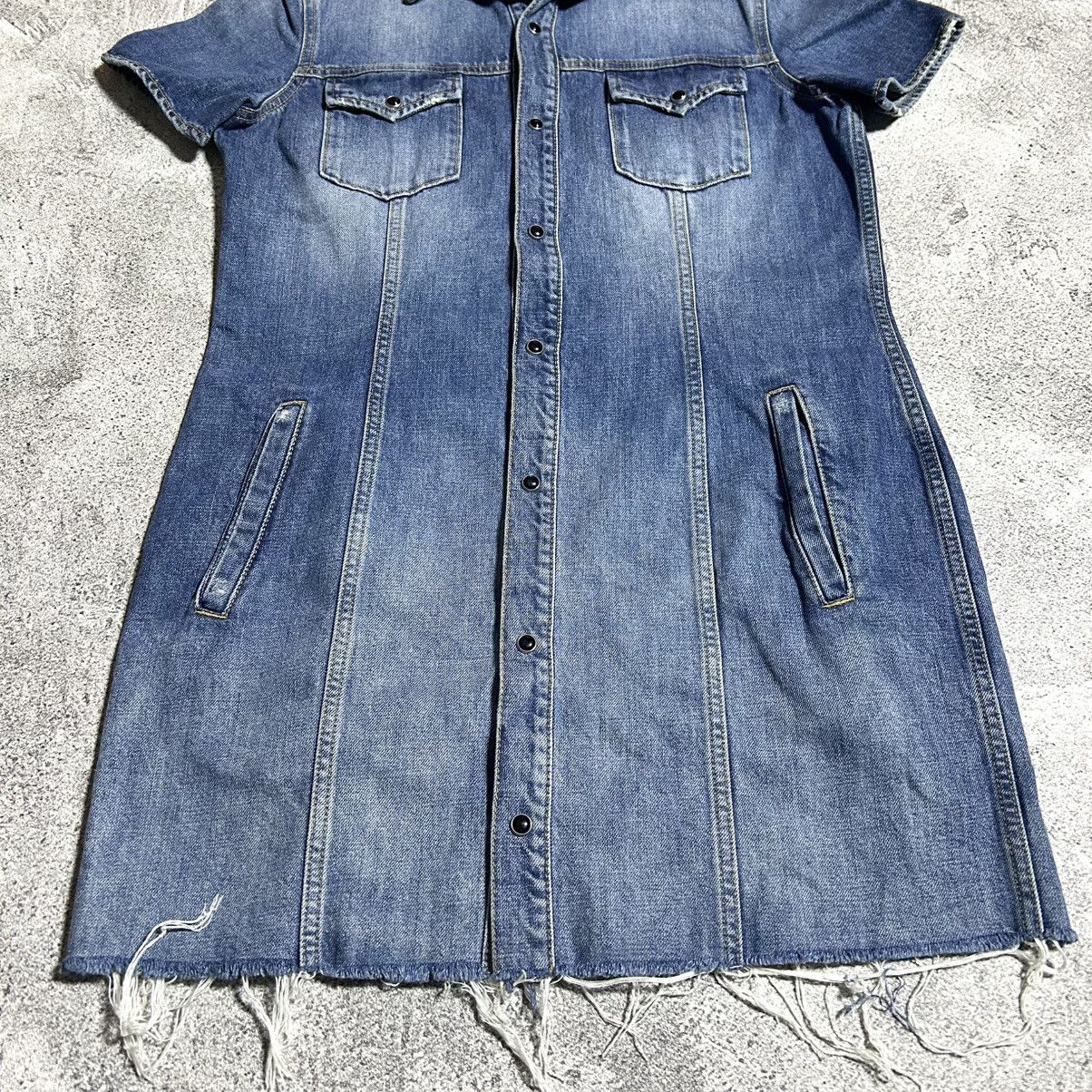 Saint Laurent Paris SAINT LAURENT PARIS Vintage Dresses Blue Denim Size L / US 10 / IT 46 - 18 Thumbnail