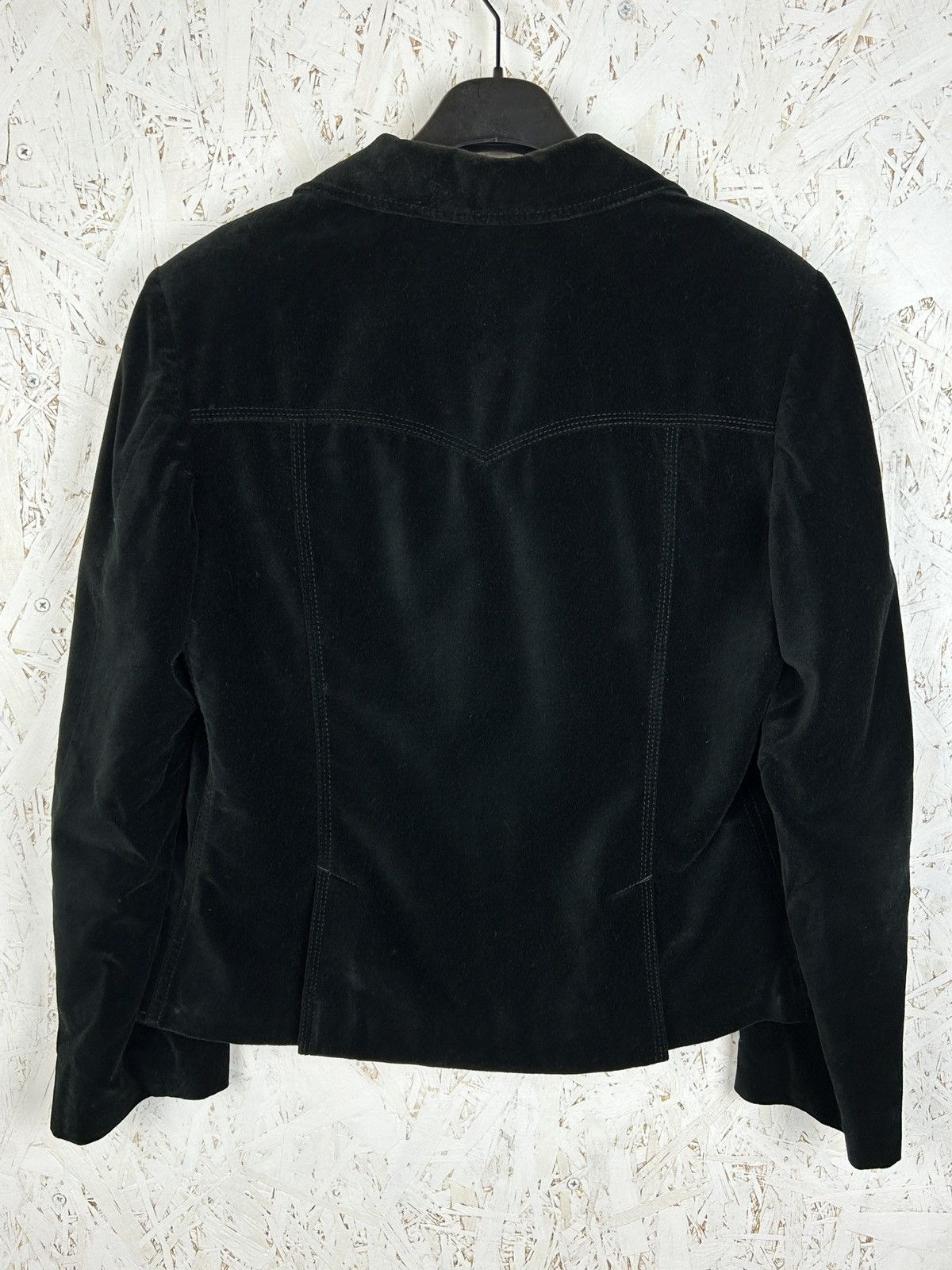 Burberry 00s Vintage Burberry Velvet Short Blazer Jacket UK 12 US 10 Size L / US 10 / IT 46 - 5 Thumbnail