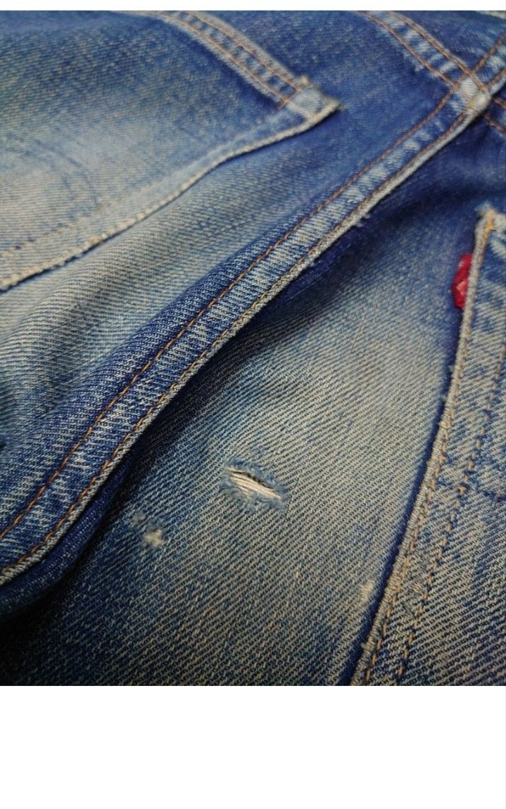 Levi's × Vintage 💥True Vtg 60/70's Levi’s top button No. 8 Distressed Rare🌟 Size US 32 / EU 48 - 7 Thumbnail