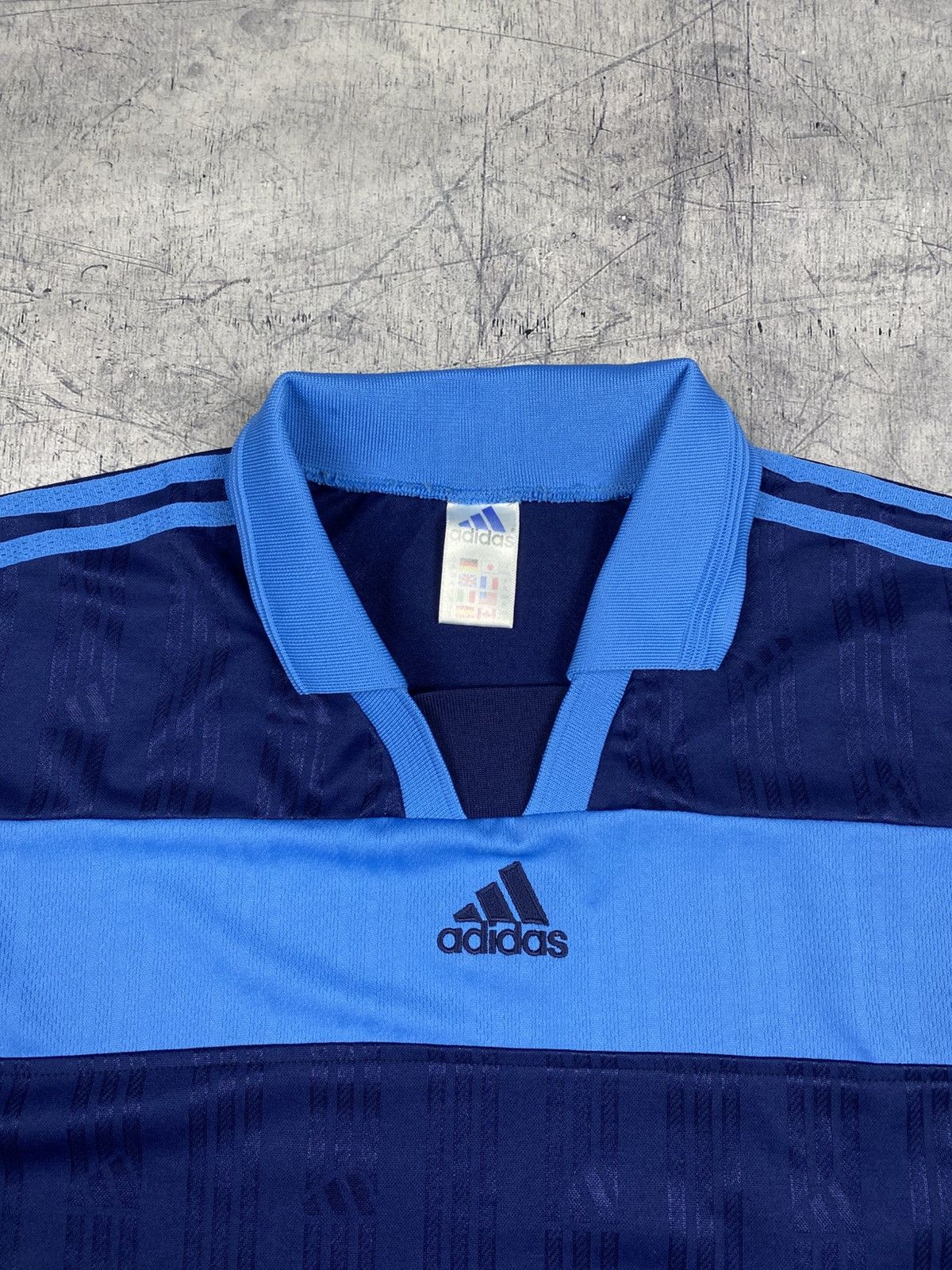 Adidas Vintage Adidas Soccer Jersey Blue Made in Portugal Size US XL / EU 56 / 4 - 5 Thumbnail