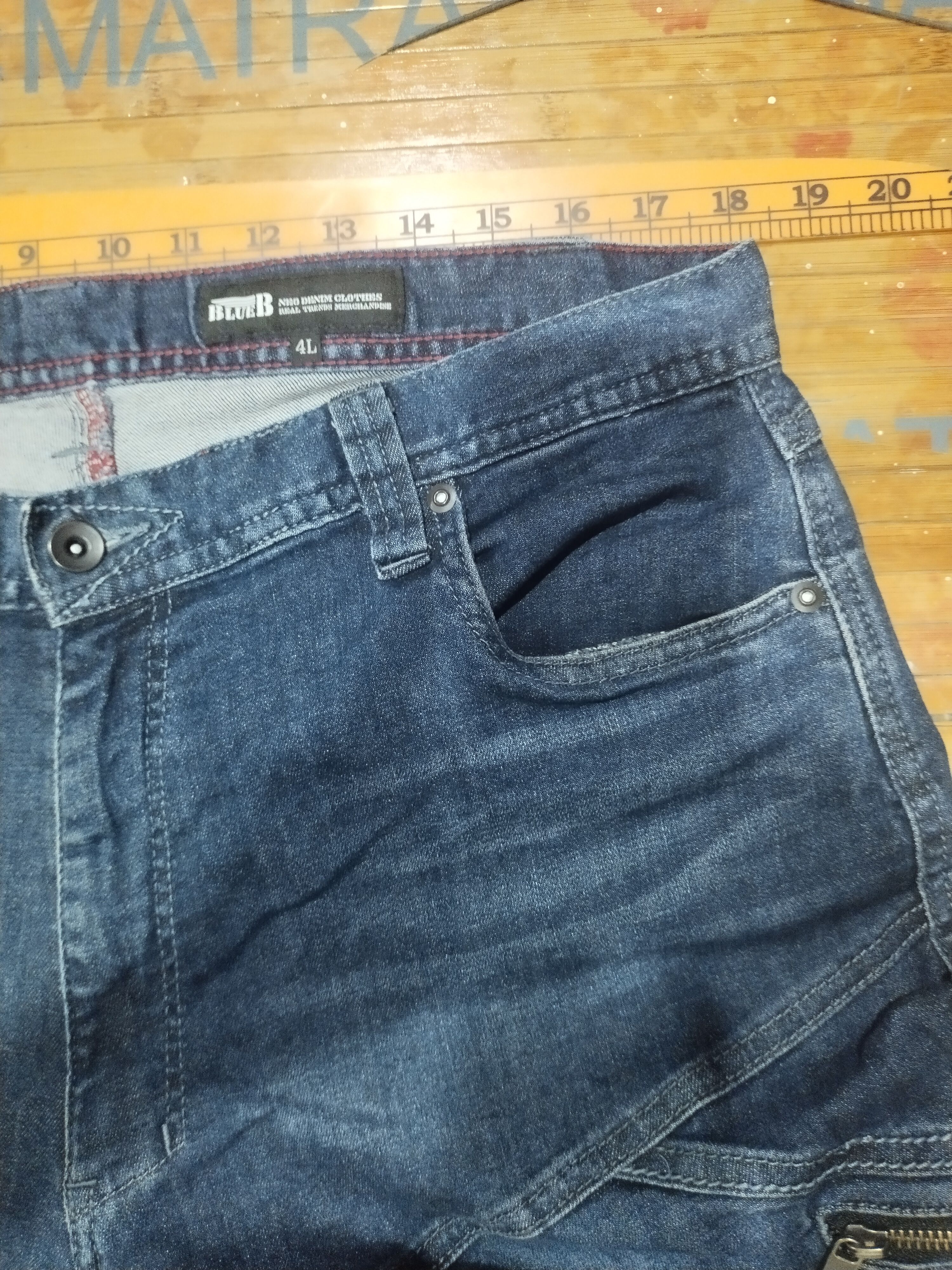 Other Jeans Blue B "Cargo Pants Design""Stretchable Sz 4L 37" Size US 37 - 6 Thumbnail