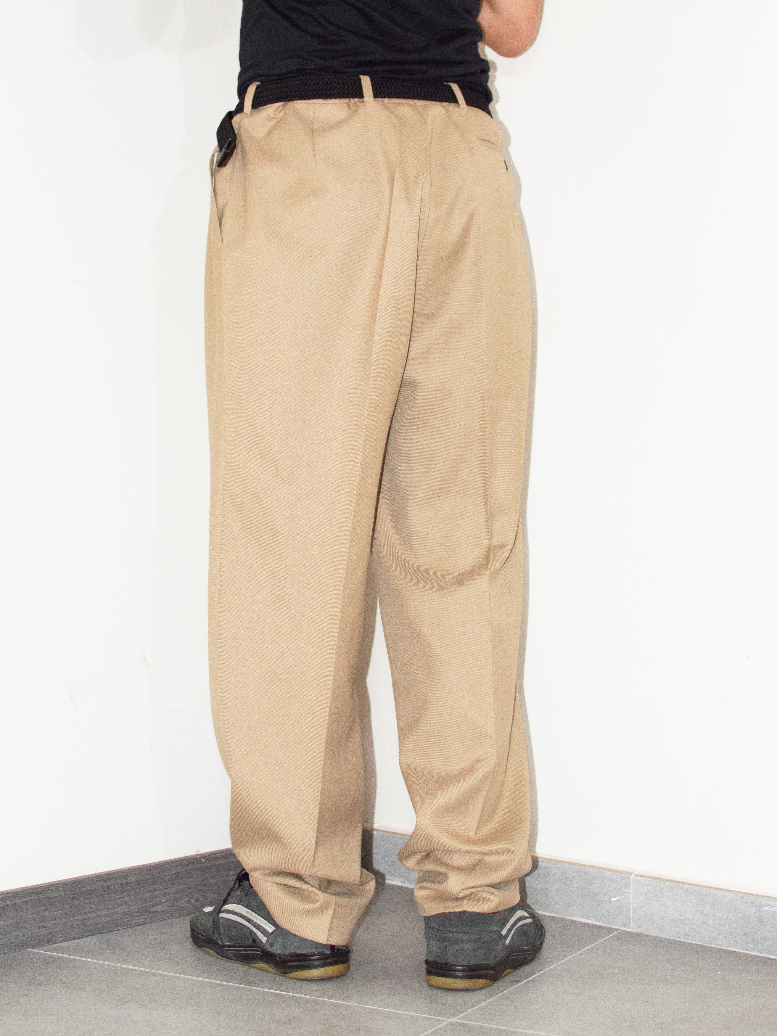 Burberry × Vintage 90s Burberry Beige pleated Relaxed Fit Chino Trousers Size US 40 / EU 56 - 4 Thumbnail