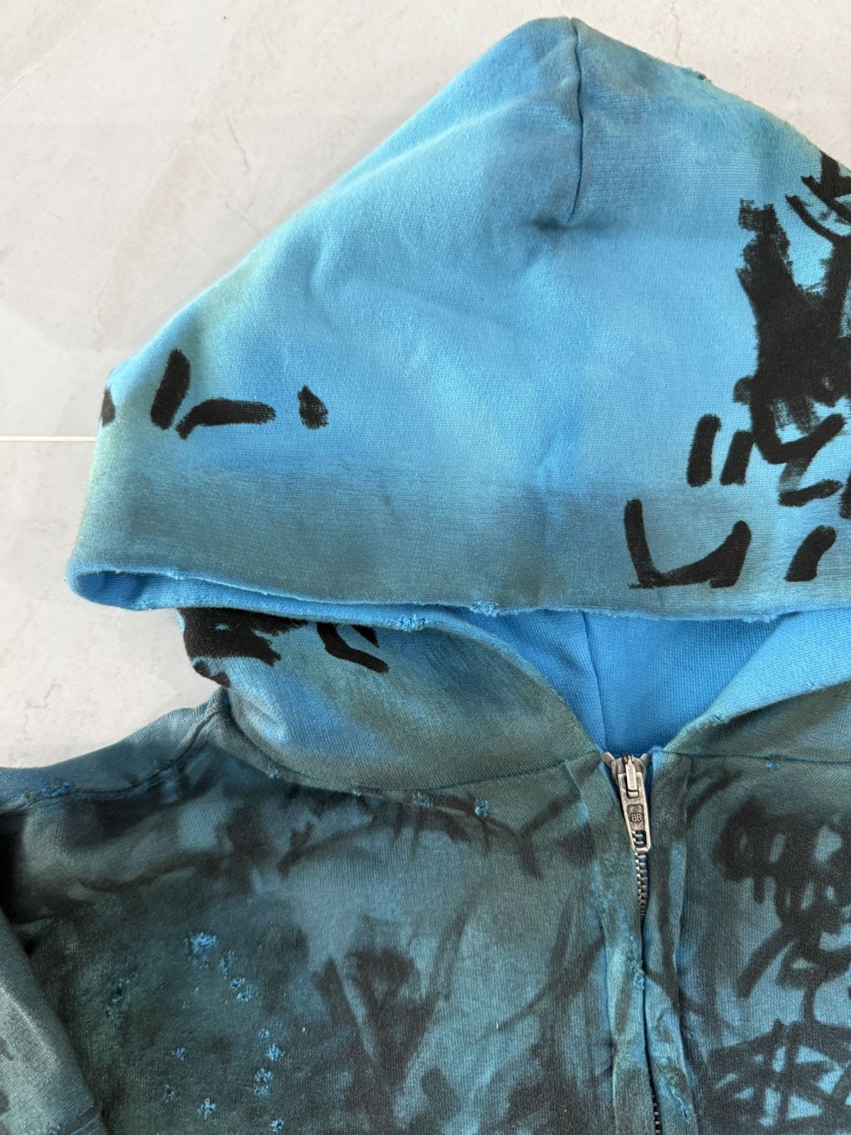 Balenciaga Balenciaga SS23 Blue Skate Graffiti Zip Hoodie Sz.XS Size US XS / EU 42 / 0 - 3 Thumbnail