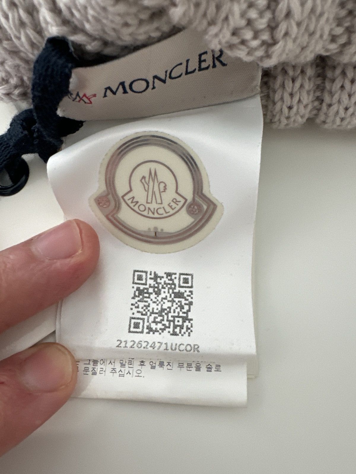 Moncler Beige Beanie Size ONE SIZE - 5 Thumbnail