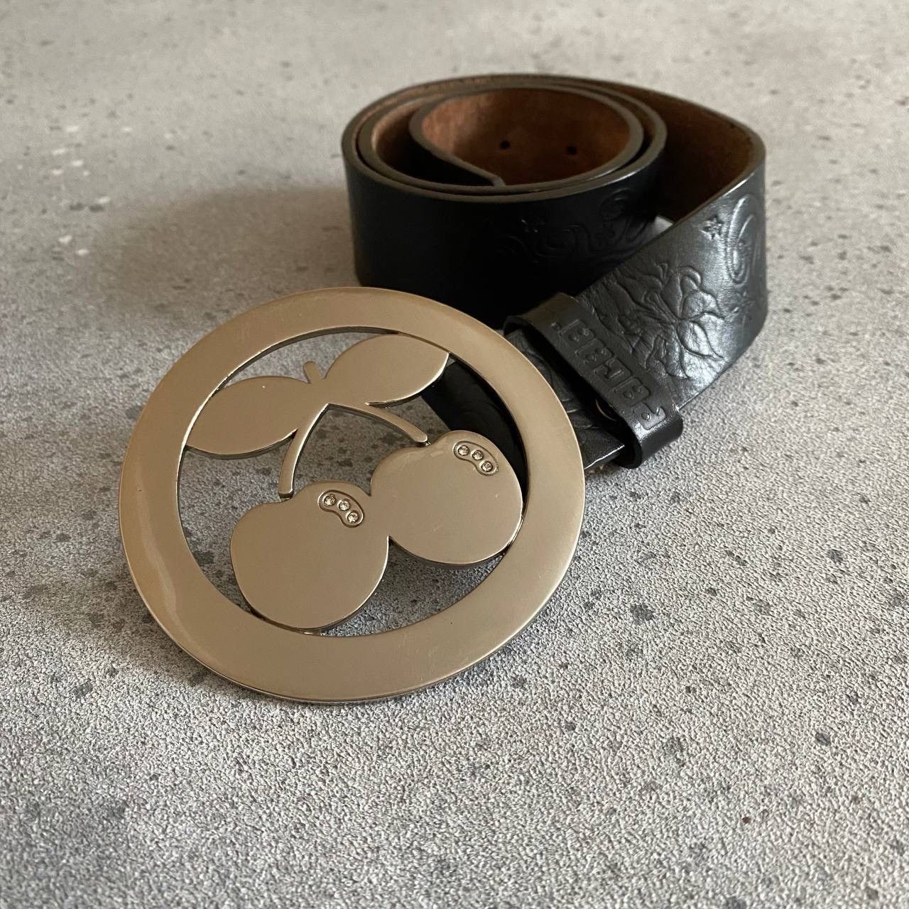 20471120 × Hysteric Glamour × Japanese Brand Japanese Vintage Big Buckle Leather Belt JPG Gaultier style Size ONE SIZE - 2 Thumbnail