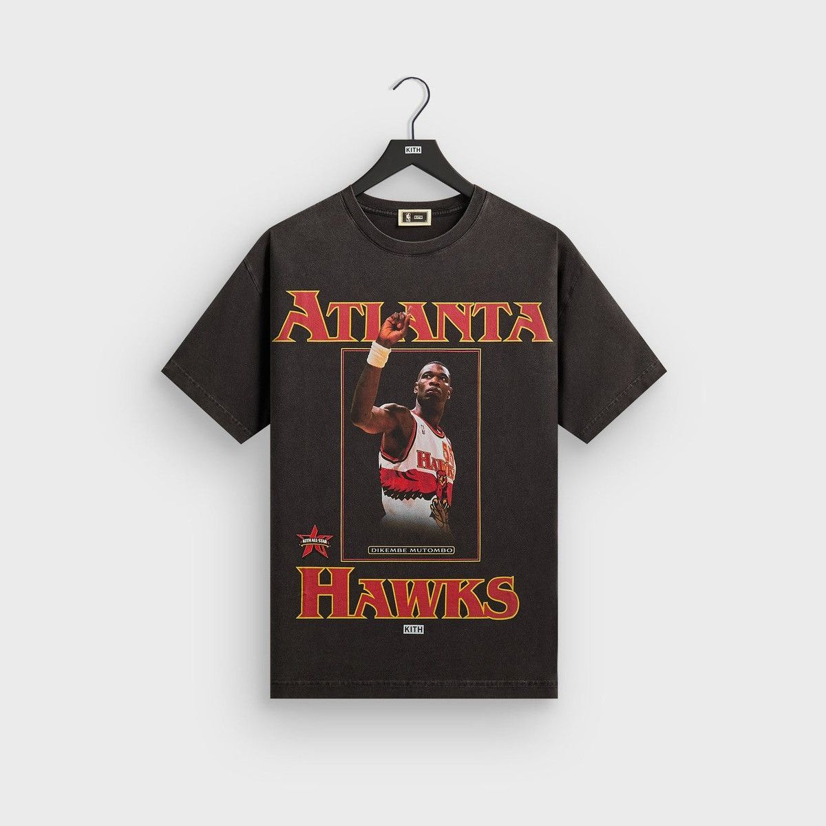 Kith Kith NBA All-Star Atlanta Hawks Dikembe Mutombo Vintage Tee Size US XL / EU 56 / 4 - 1 Thumbnail