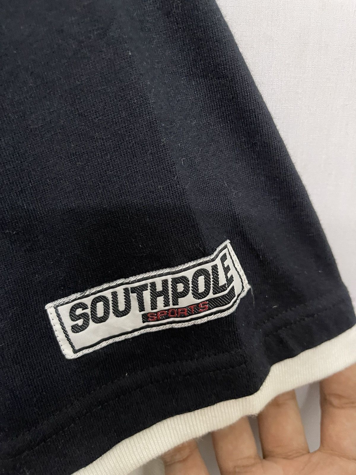 Southpole × Vintage Southpole Sportgear Big Logo Spellout T-shirt Black White Size US XL / EU 56 / 4 - 3 Thumbnail