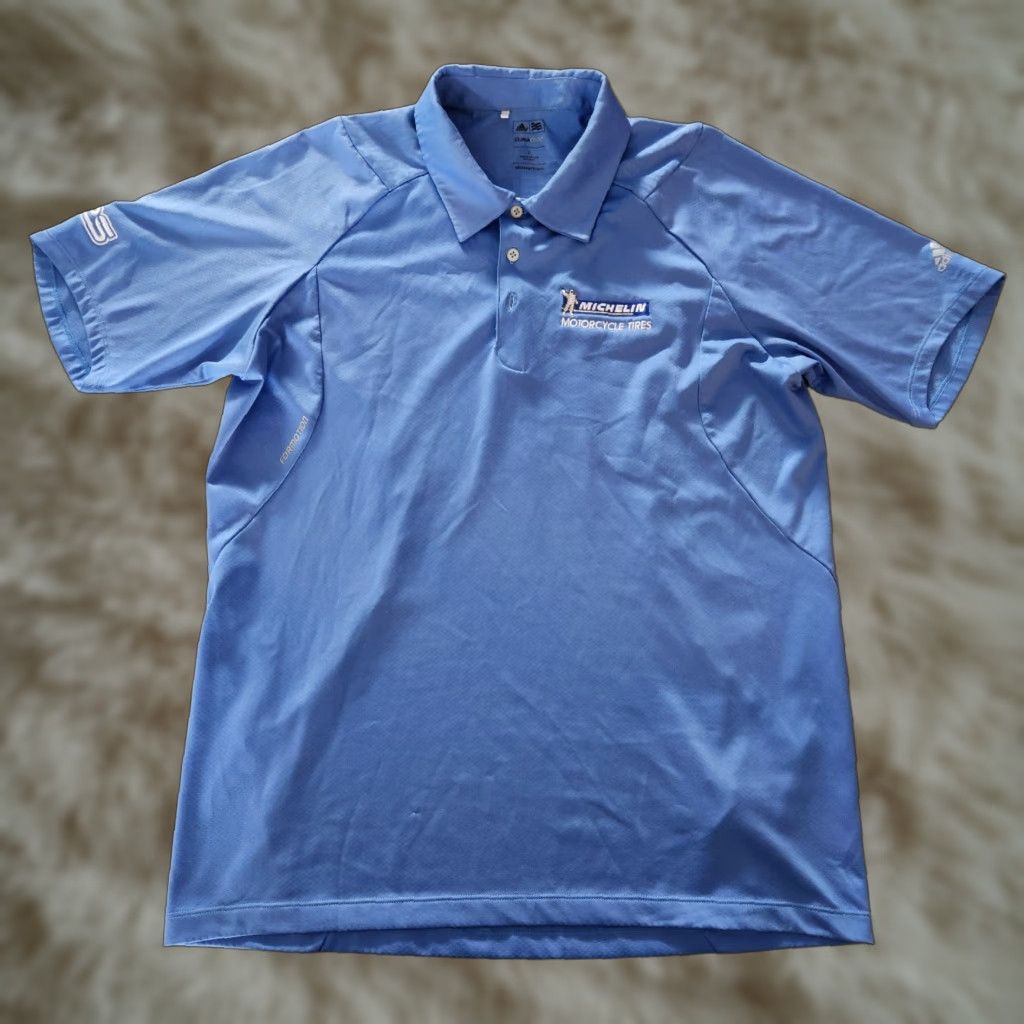 Adidas Adidas Polo Shirt Mens Large Blue Formotion Motorcycle WPS Michelin Tire Racing Shirt Size US L / EU 52-54 / 3 - 1 Thumbnail
