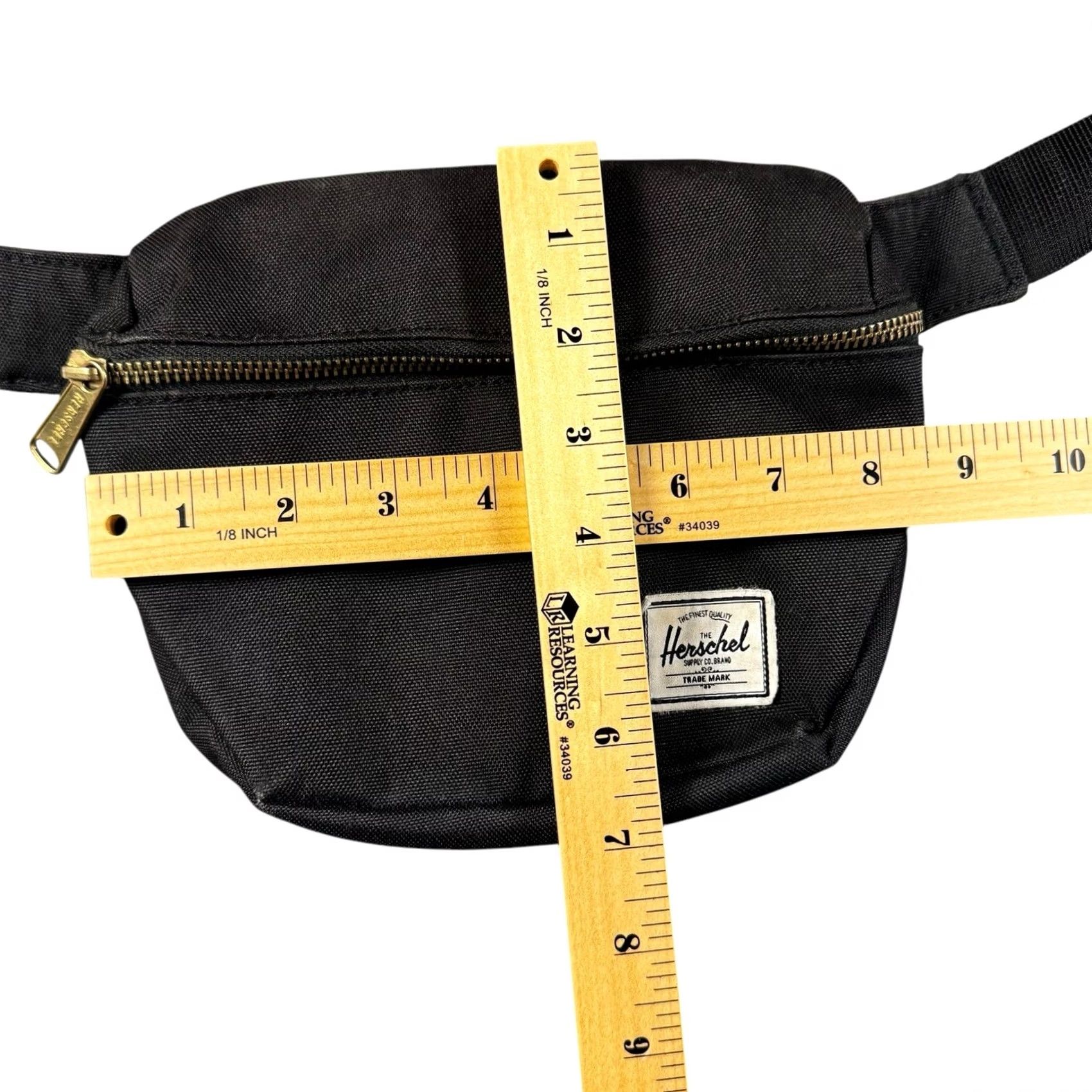 Vintage VINTAGE Herschel Fanny Pack Canvas Supply Co. Black Waist Hip Pack Zip Pocket Size ONE SIZE - 4 Thumbnail