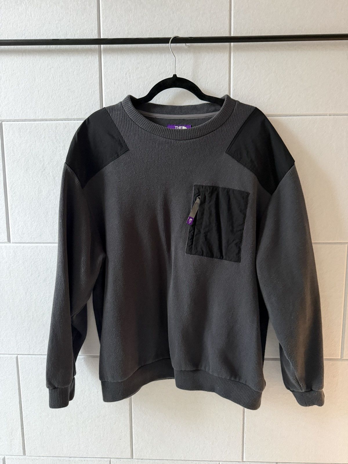 NORTH FACE PURPLE LABEL Nylon Patch Sweater