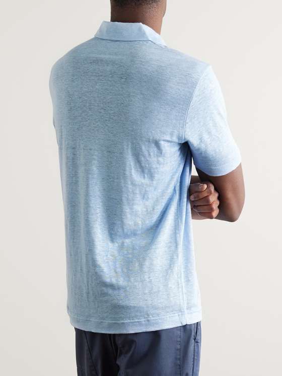 Loro Piana o1w1db10125 FAI1314 Polo Shirt in Light Blue Size US XL / EU 56 / 4 - 3 Thumbnail