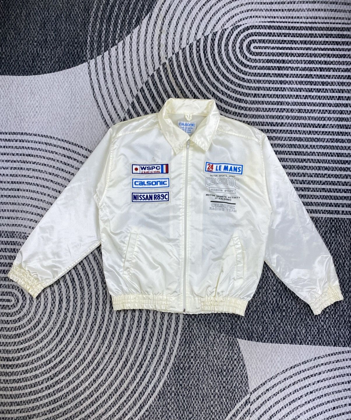 Japanese Brand Vtg Nissan R89C Calsonic Racing Team Of Le Mans Jacket Size US M / EU 48-50 / 2 - 2 Thumbnail