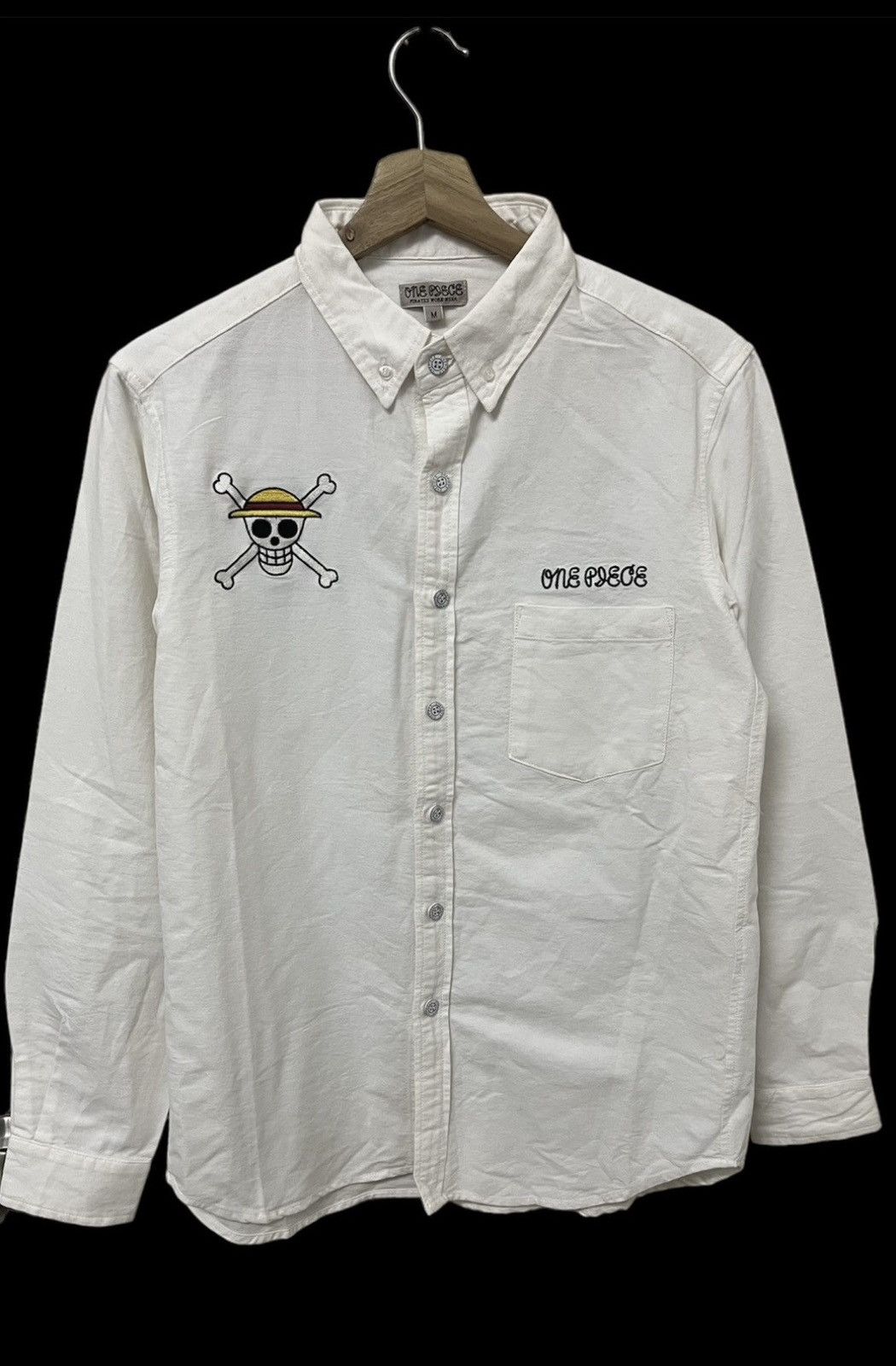 Japanese Brand One Piece Logo Button Ups Shirt Size US M / EU 48-50 / 2 - 1 Thumbnail