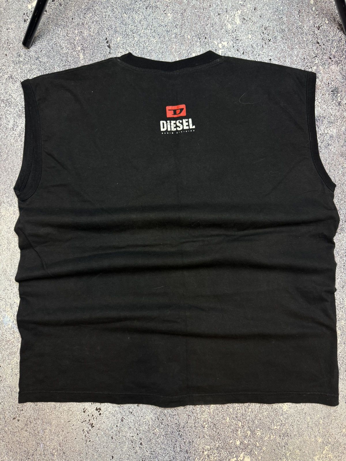 Diesel × Vintage 💥Y2K VINTAGE DIESEL BIG LOGO TANK TOP TEE ARCHIVE Size US XXL / EU 58 / 5 - 10 Thumbnail