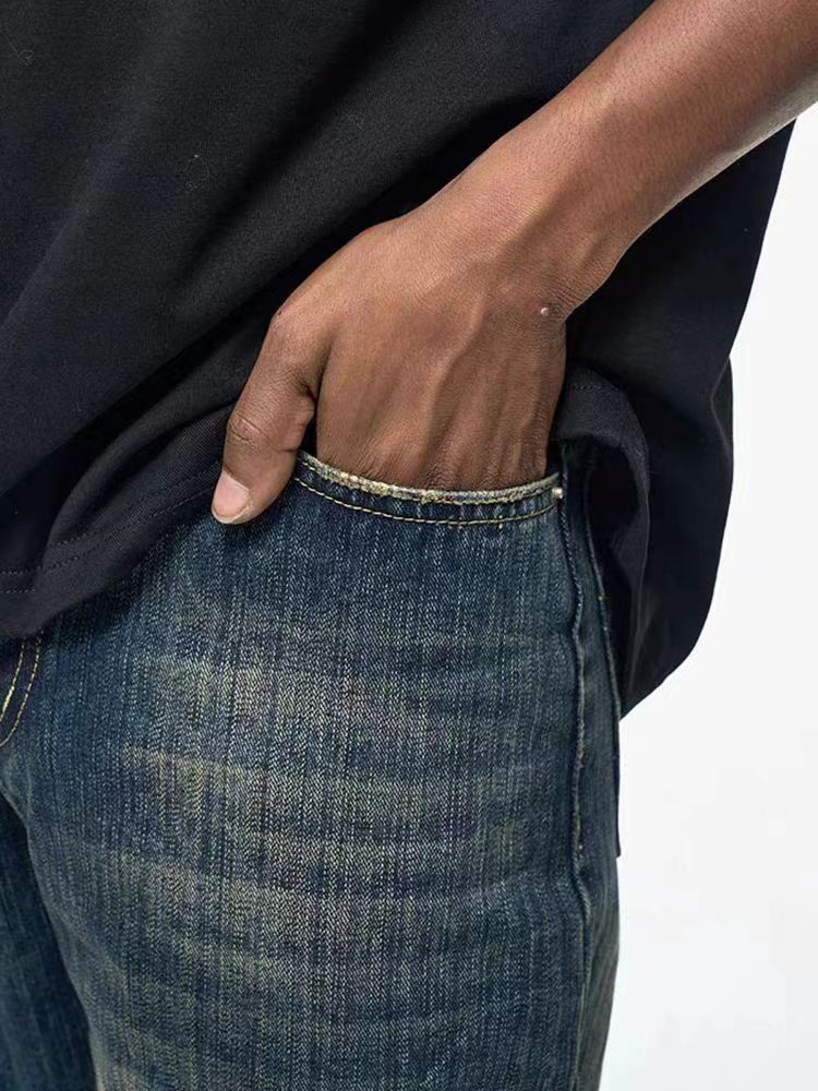 Japanese Brand × Jean High street bamboo texture style retro bootcut baggy jeans Size US 32 / EU 48 - 4 Thumbnail