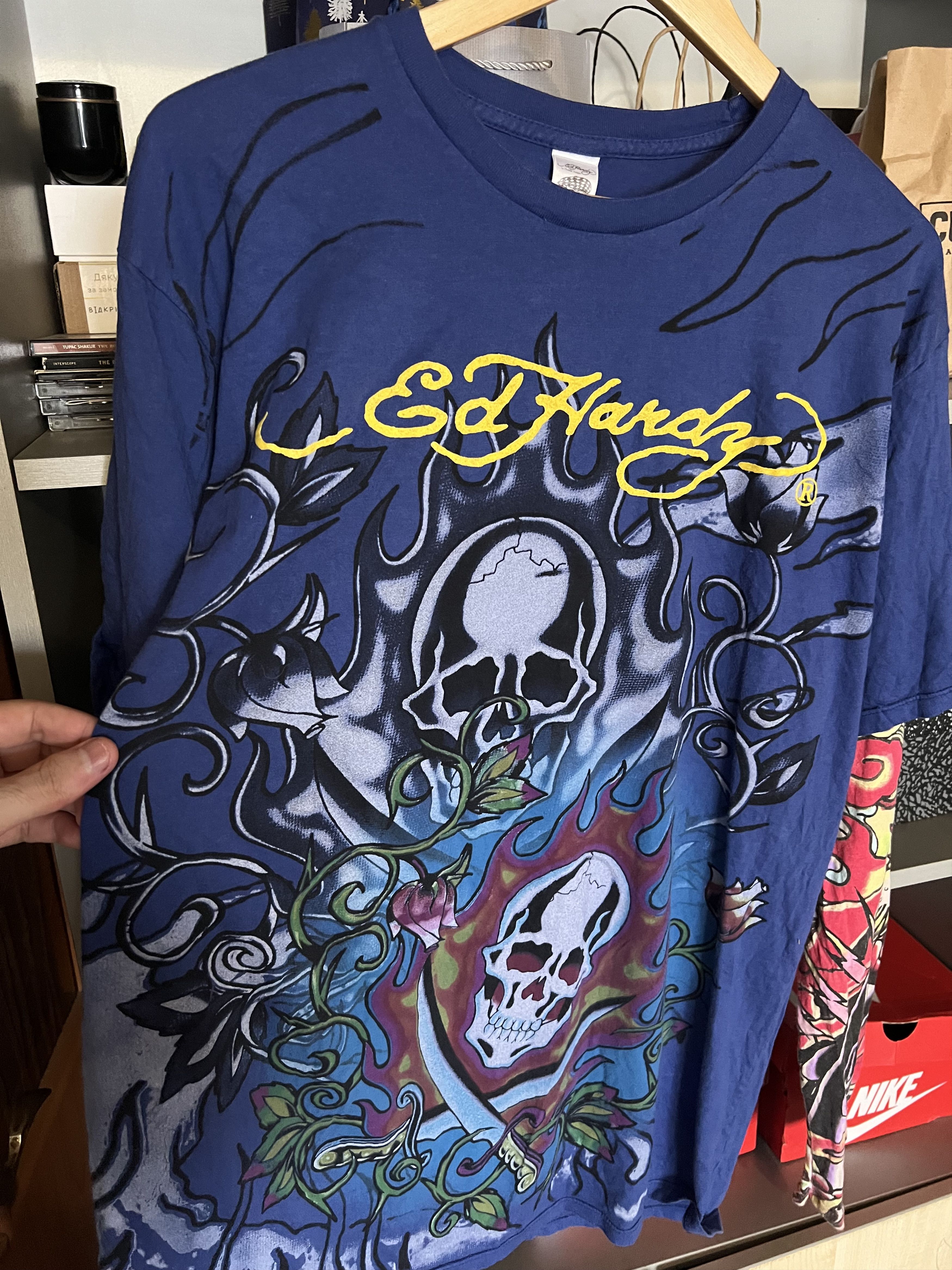 Ed Hardy Vintage Ed Hardy by Christian Audigier Designer Japanese Size US XXL / EU 58 / 5 - 2 Thumbnail