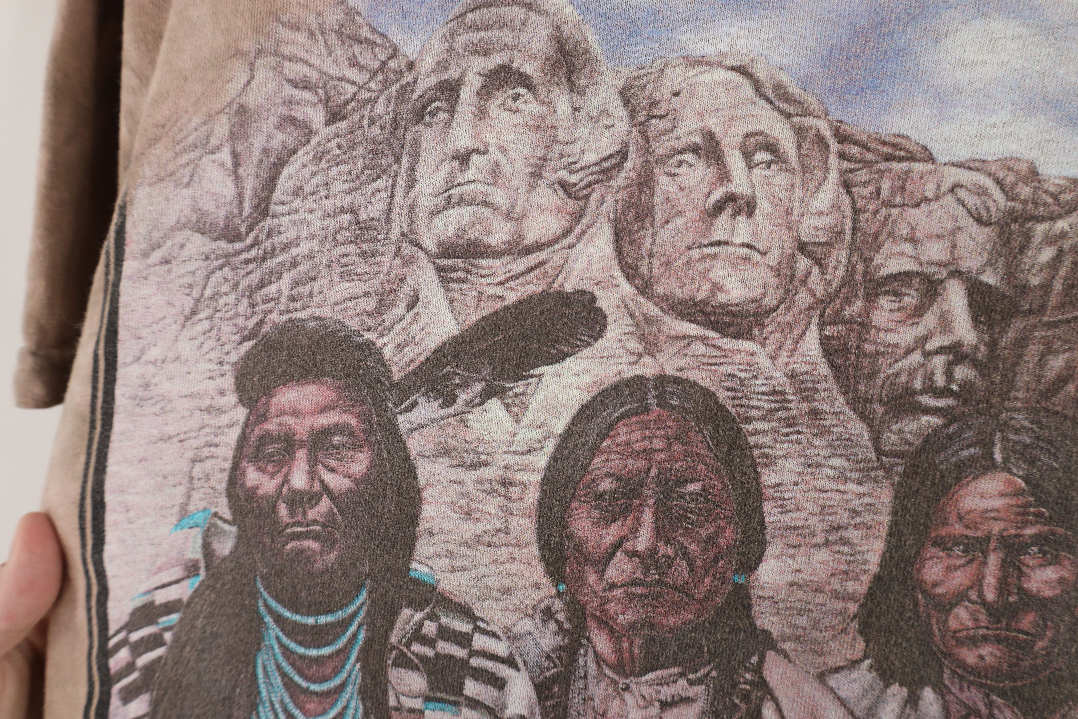 Vintage Vintage 90s Founding Fathers Native American T-Shirt Size US M / EU 48-50 / 2 - 8 Thumbnail