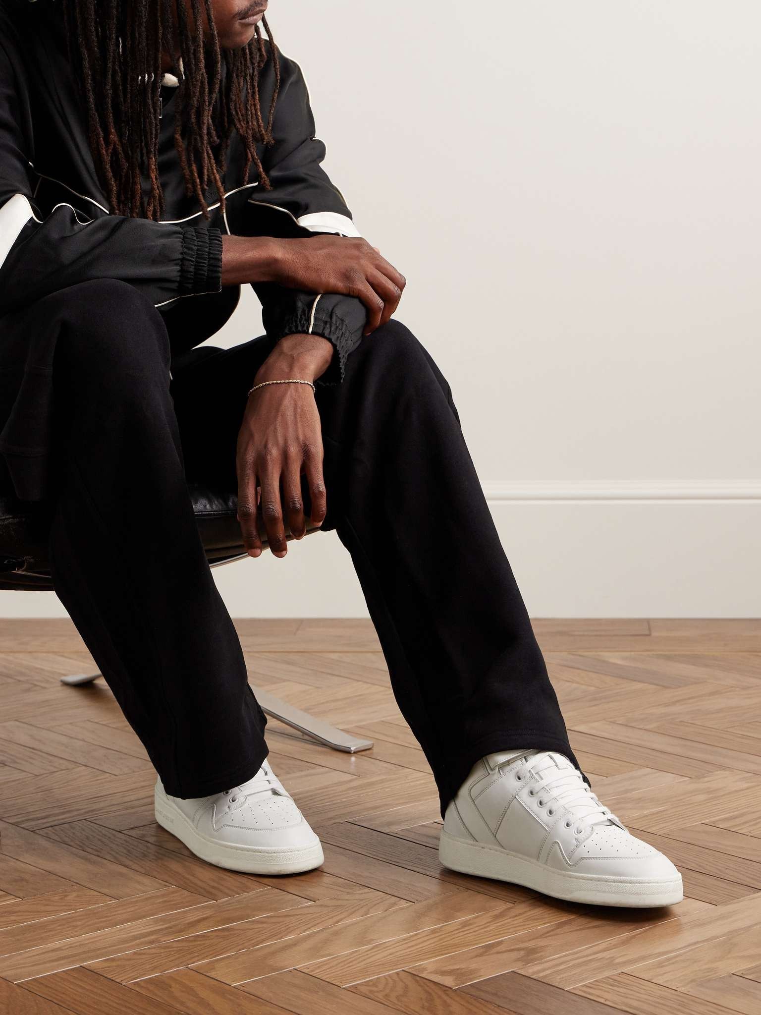 Saint Laurent Paris o1tr1nto0725 Lax Sneakers in Washed-Out Effect Leather White Size US 12 / EU 45 - 2 Thumbnail