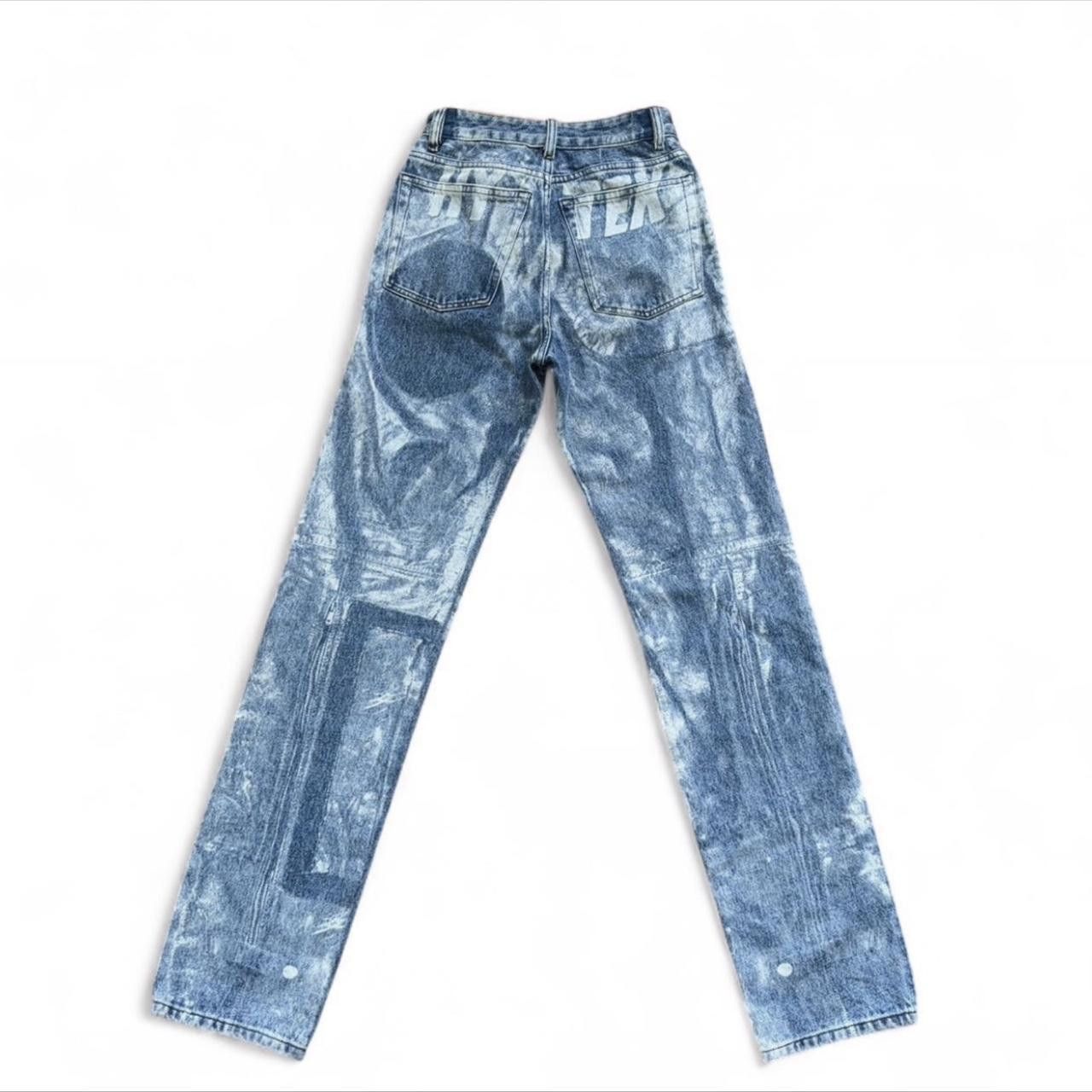 Diesel DIESEL laser-print straight-leg blue jeans Size US 27 - 4 Thumbnail