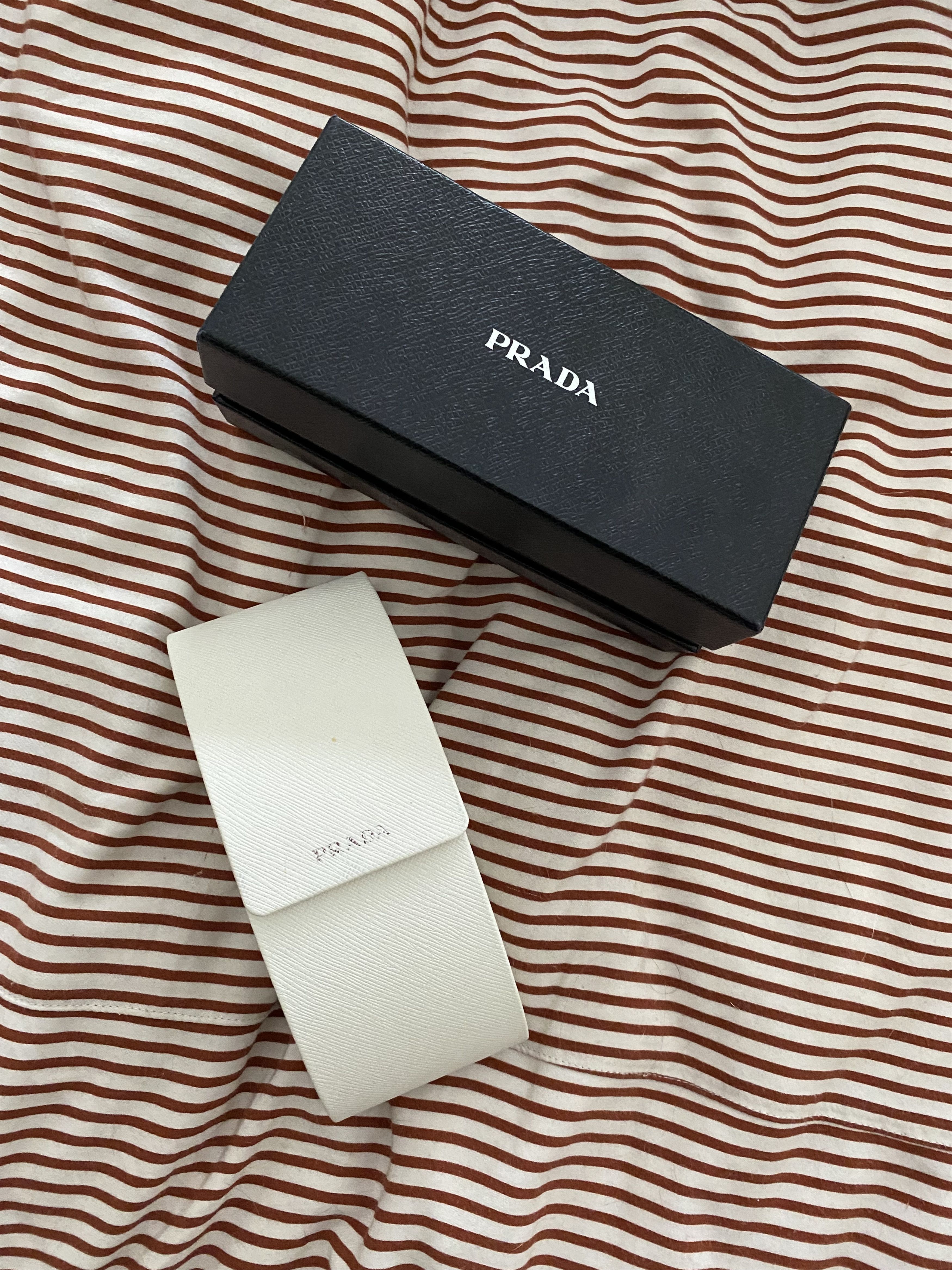 Prada Prada White Vintage Y2K Sunglasses Cat Eye / Bug Eye Shape Size ONE SIZE - 7 Thumbnail
