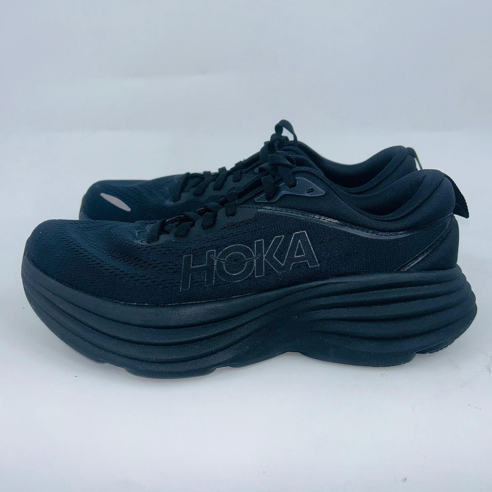 Hoka HOKA WOMENS BONDI 8 BLACK MESH PLUSH RUNNING SHOES SIZE 8.5B Size US 8.5 / IT 38.5 - 4 Thumbnail