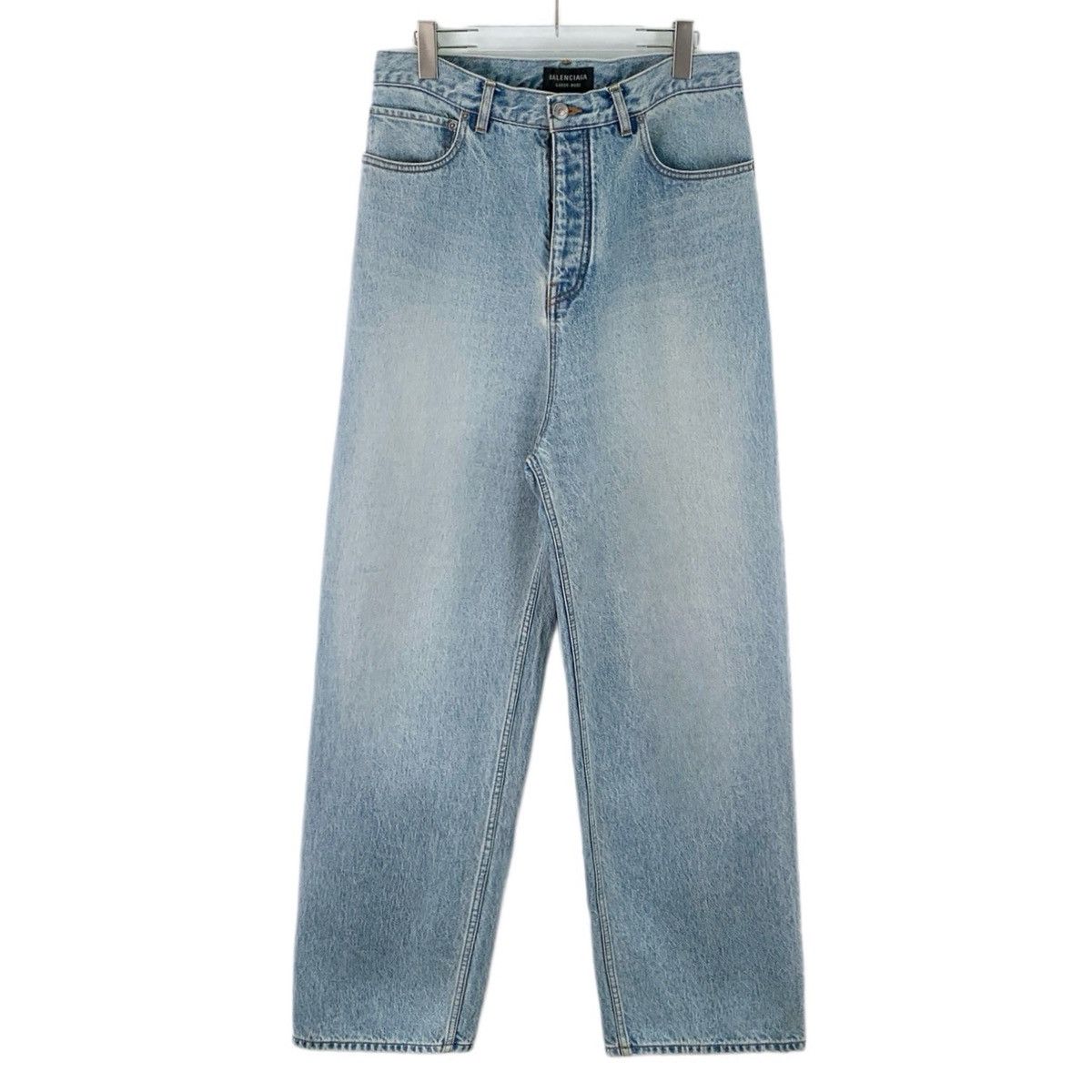 Balenciaga Balenciaga Light Blue Washed Cotton Denim Pants K26WX Size 26" / US 2 / IT 38 - 1 Thumbnail