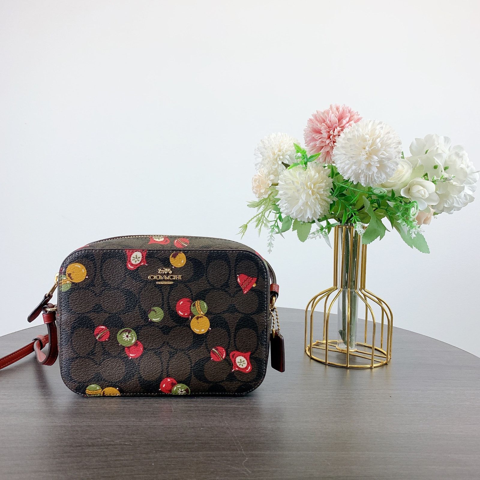 Coach Coach C6904 Mini Camera Bag Signature Canvas Ornament Print Size ONE SIZE - 3 Thumbnail
